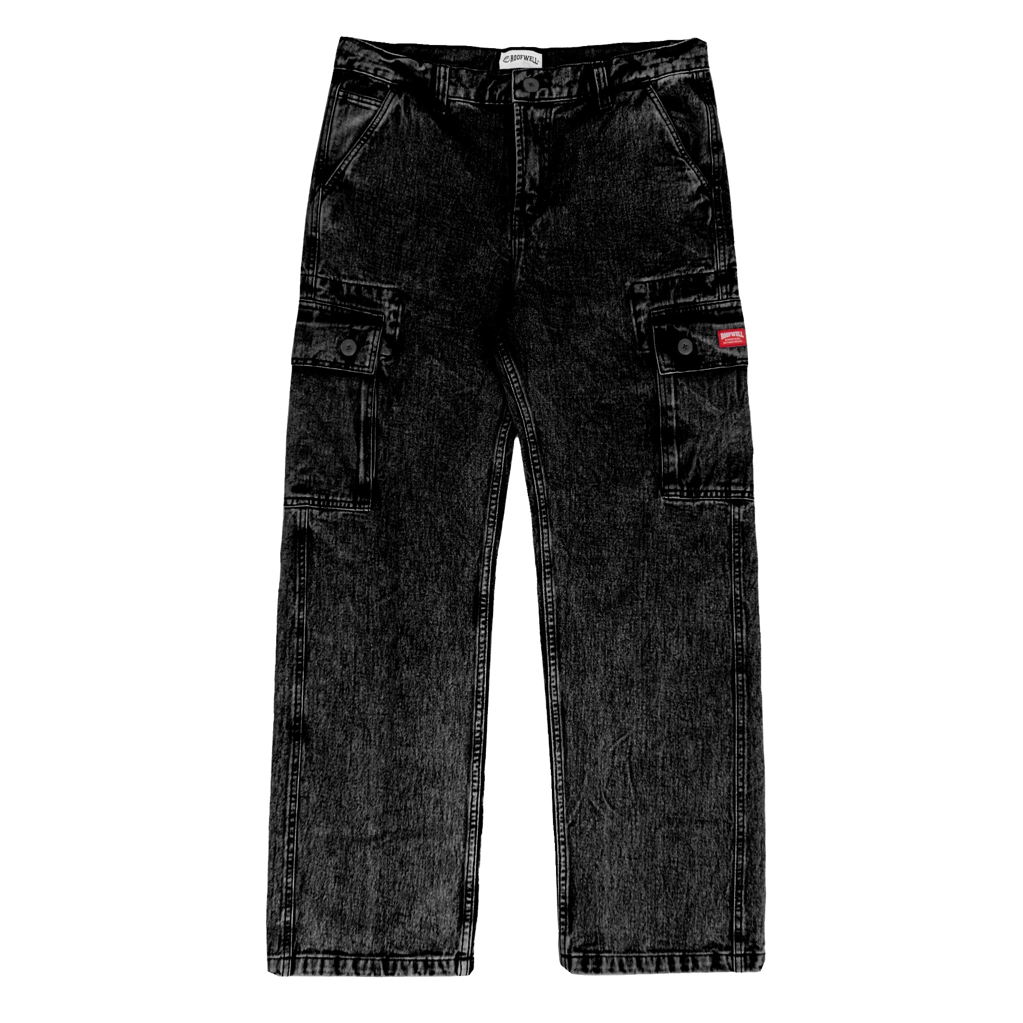 ROOFWELL - THREAT - CARGO JEANS BLACK SANDWASH | CELANA PANJANG | CELANA CARGO PANJANG | CARGO PANTS | CARGO PRIA | CELANA PRIA | CELANA GUNUNG