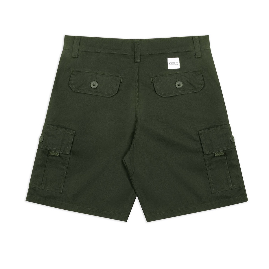 Roofwell - Rainer Army | Celana Kanvas Pendek | Celana Cargo Pendek | Cargo Pants | Celana Gunung Unisex |