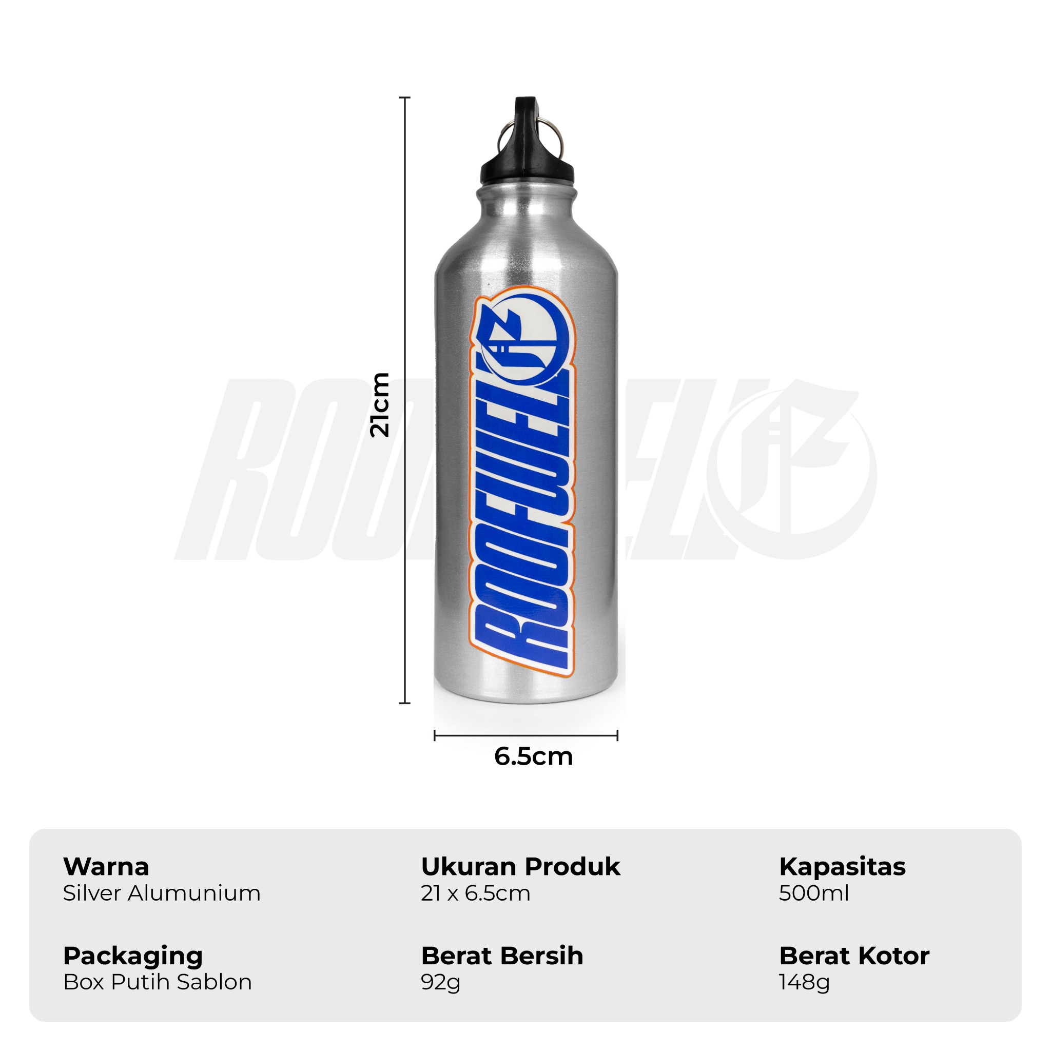 Roofwell - Summer Silver | Tumbler | Botol Minum 500ml | Aksesories |