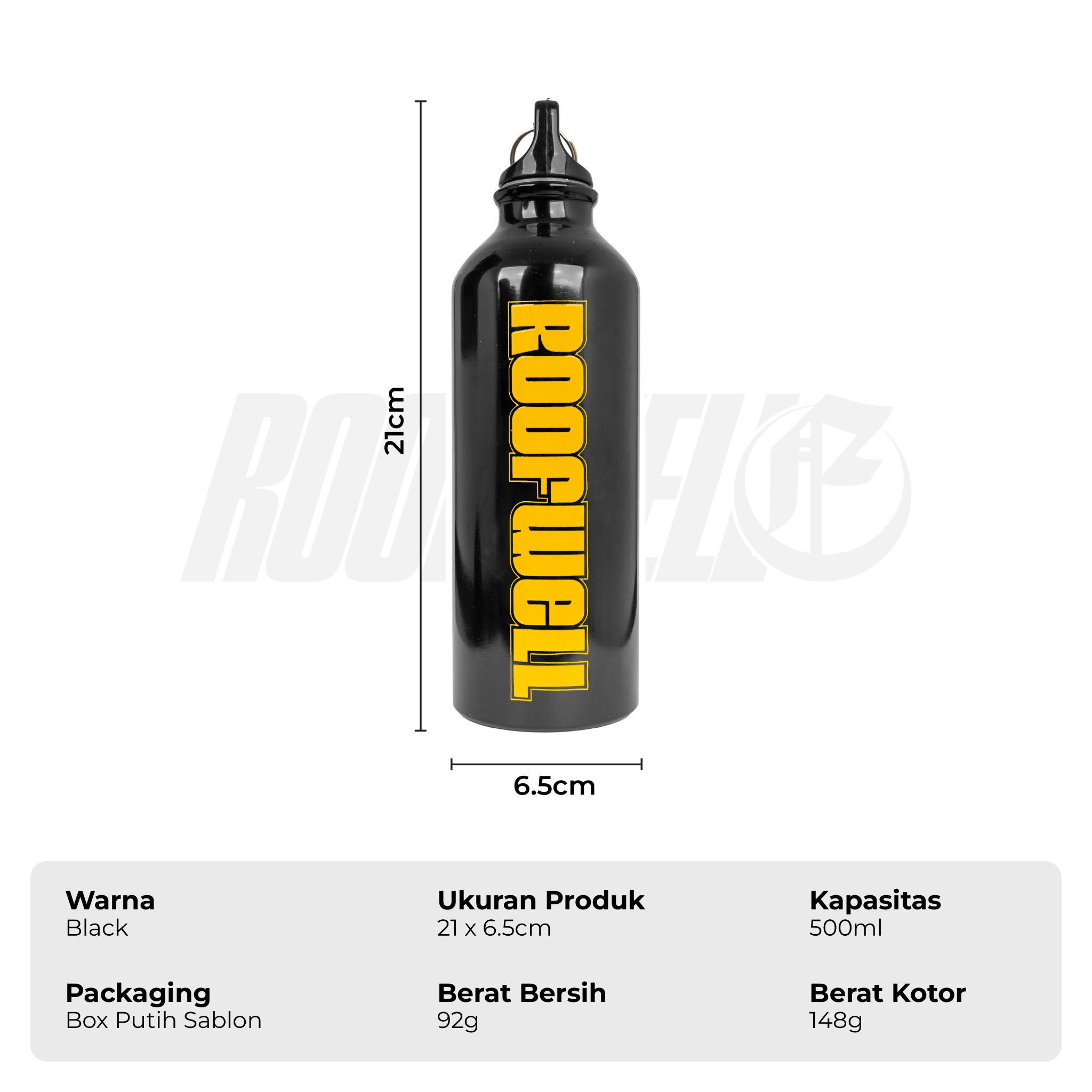 Roofwell - Scene Black | Tumbler | Botol Minum 500ml | Aksesories |
