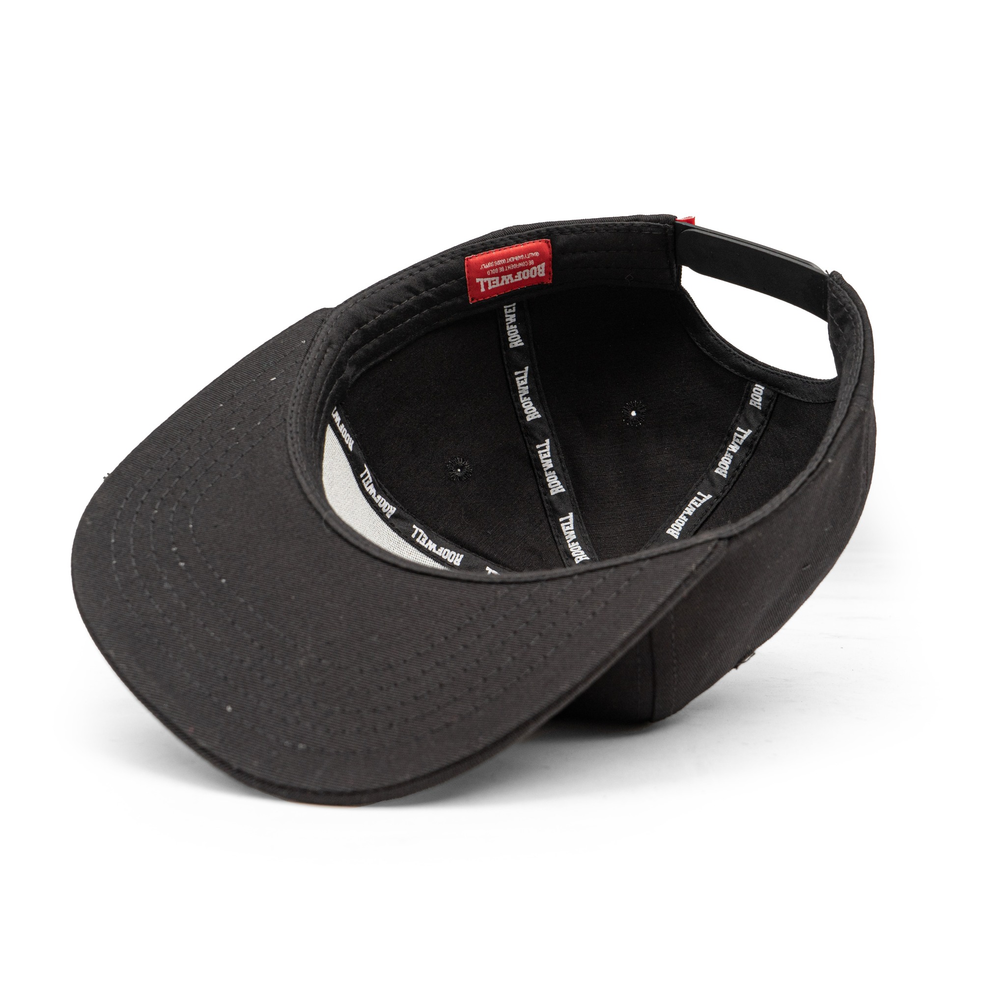 Roofwell - Bold Black | Snapback | Topi Baseball | Topi Unisex |