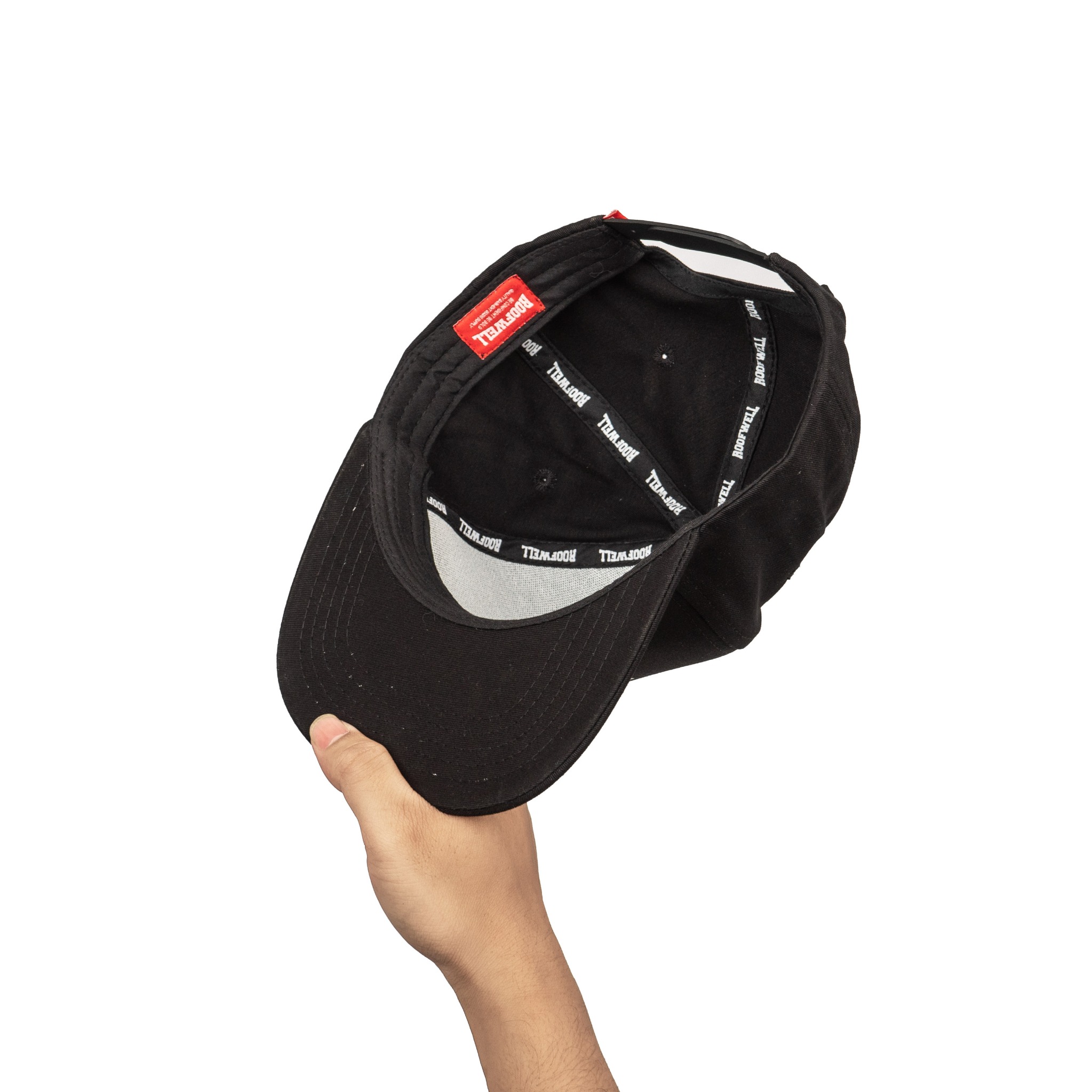 Roofwell - Bold Black | Snapback | Topi Baseball | Topi Unisex |
