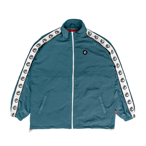 Image of Roofwell - Trust Blue Petrol | Tracktop Jacket | Tracksuit Jacket Full Zipper | Jacket Crinkle Unisex |