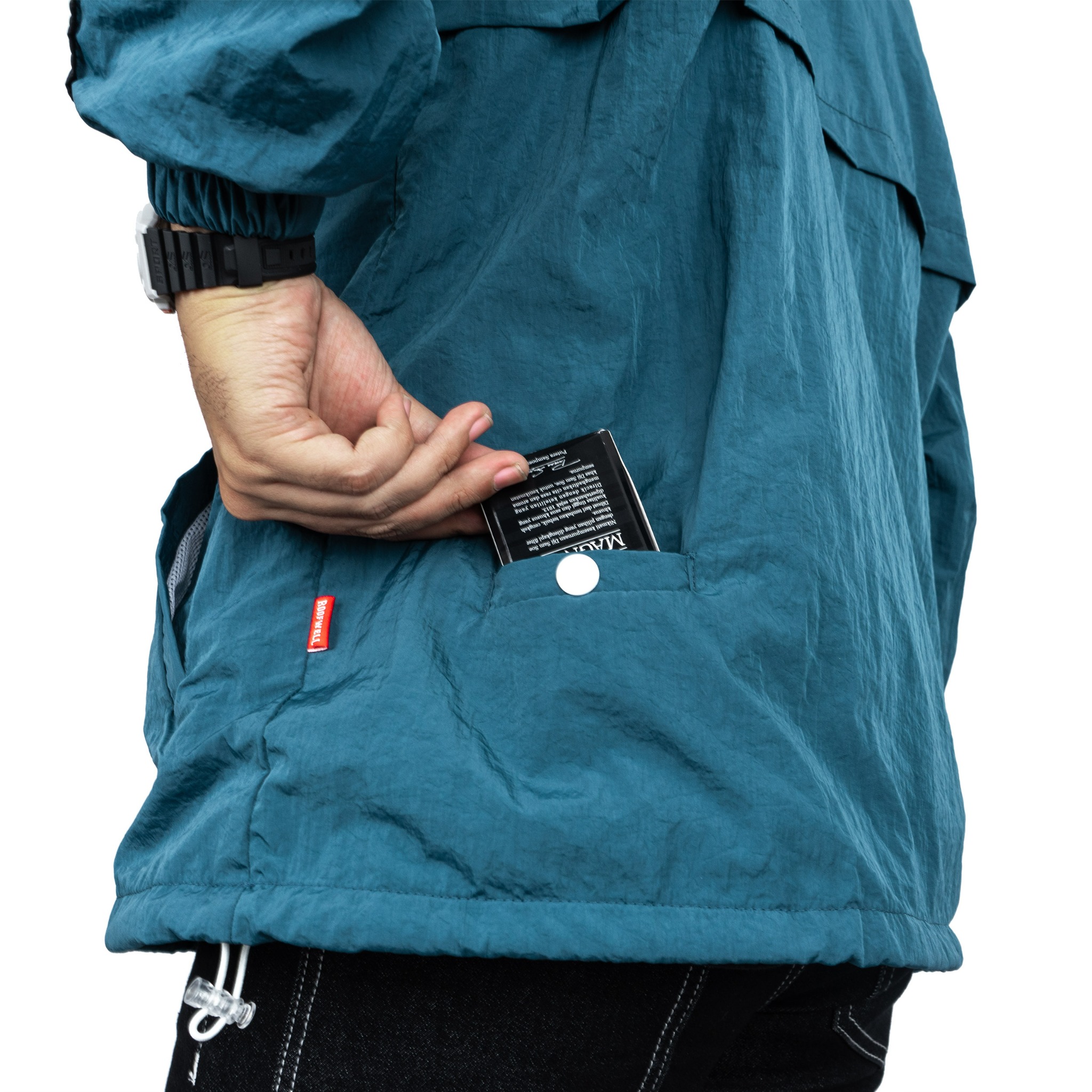 Roofwell - Trust Blue Petrol | Tracktop Jacket | Tracksuit Jacket Full Zipper | Jacket Crinkle Unisex |