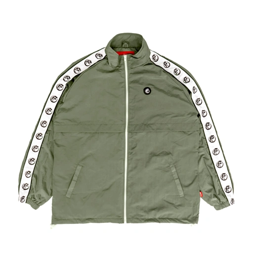 Image of Roofwell - Trust Olive | Tracktop Jacket | Tracksuit Jacket Full Zipper  Jacket Crinkle Unisex |