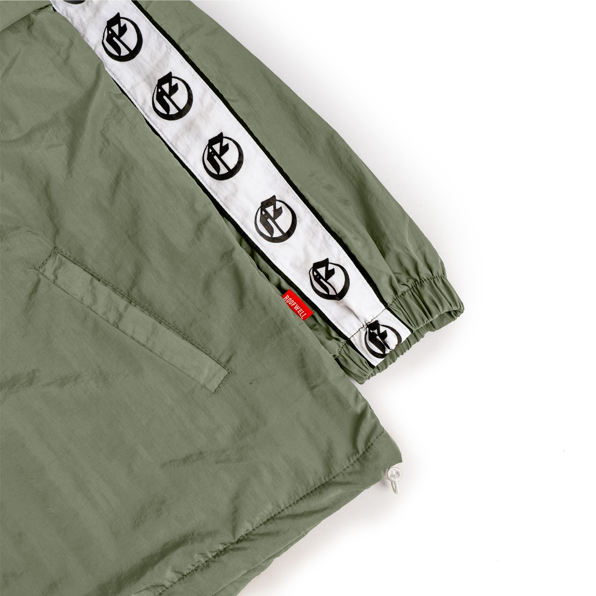Roofwell - Trust Olive | Tracktop Jacket | Tracksuit Jacket Full Zipper Jacket Crinkle Unisex |