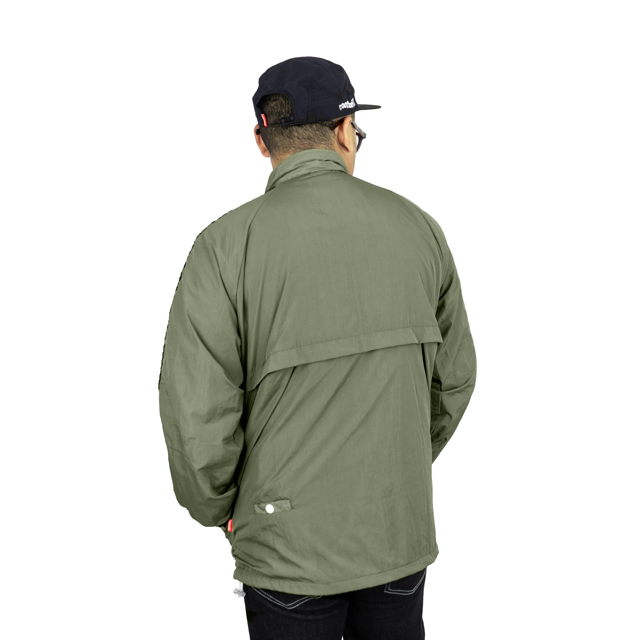 Roofwell - Trust Olive | Tracktop Jacket | Tracksuit Jacket Full Zipper Jacket Crinkle Unisex |