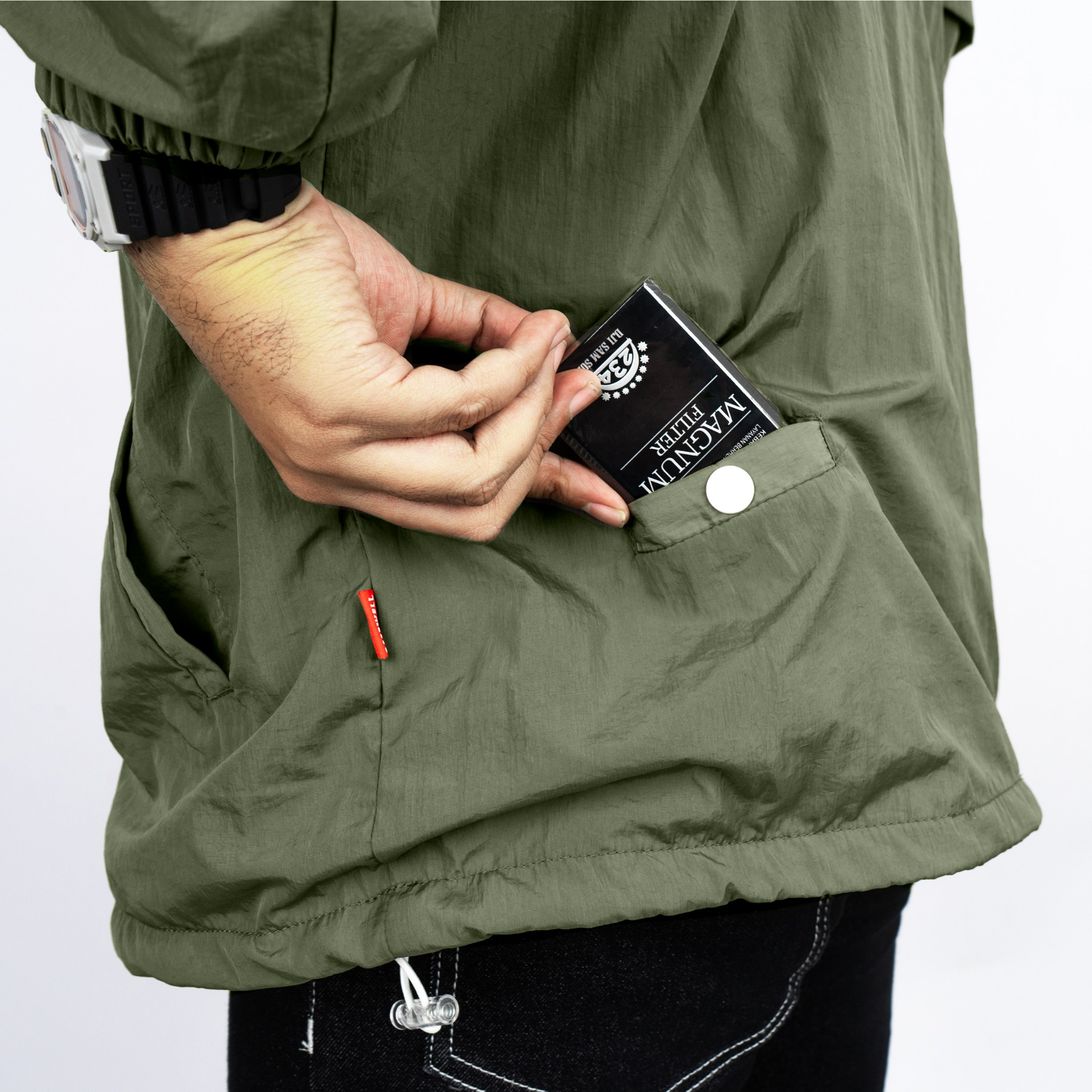 Roofwell - Trust Olive | Tracktop Jacket | Tracksuit Jacket Full Zipper Jacket Crinkle Unisex |
