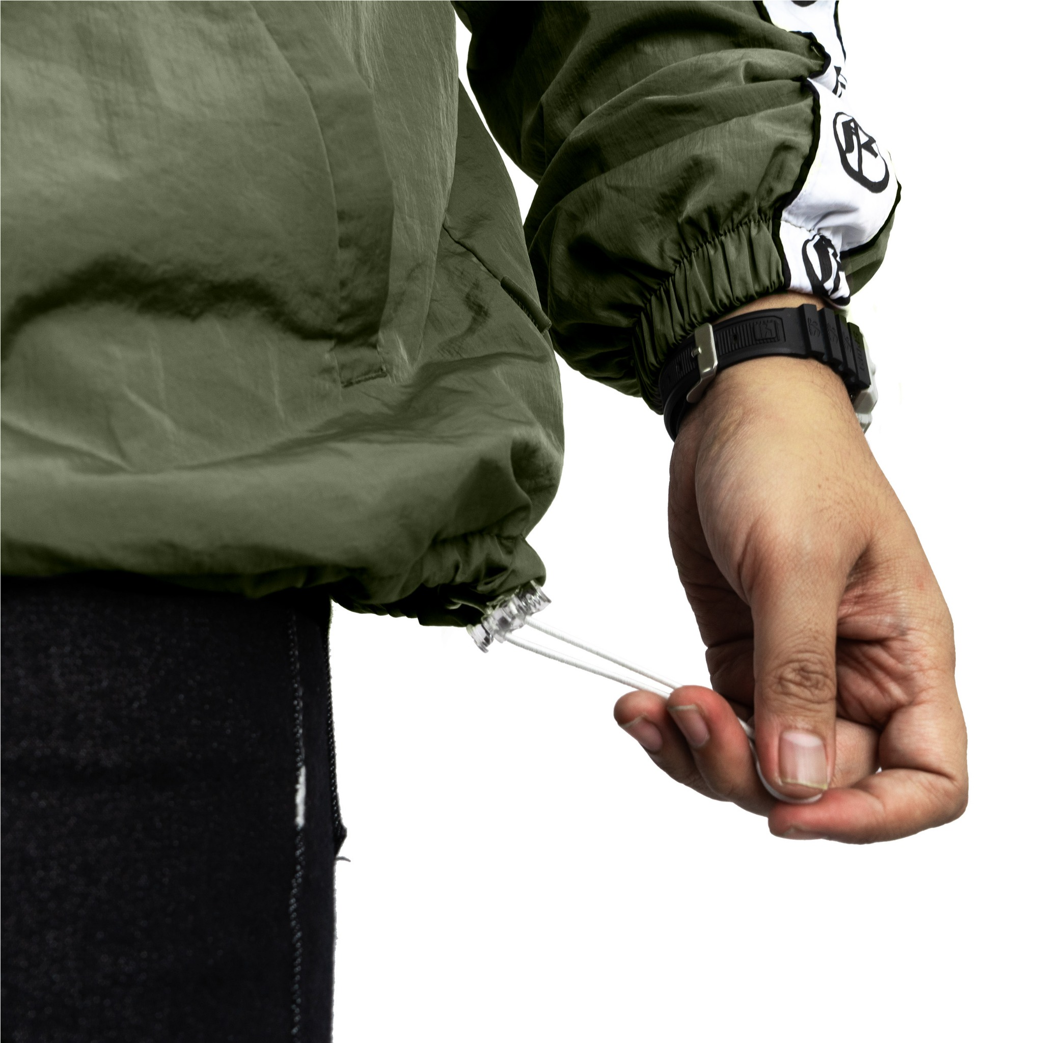 Roofwell - Trust Olive | Tracktop Jacket | Tracksuit Jacket Full Zipper Jacket Crinkle Unisex |