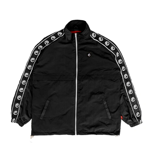 Image of Roofwell - Trust Black | Tracktop Jacket | Tracksuit Jacket Full Zipper | Jacket Crinkle Unisex |
