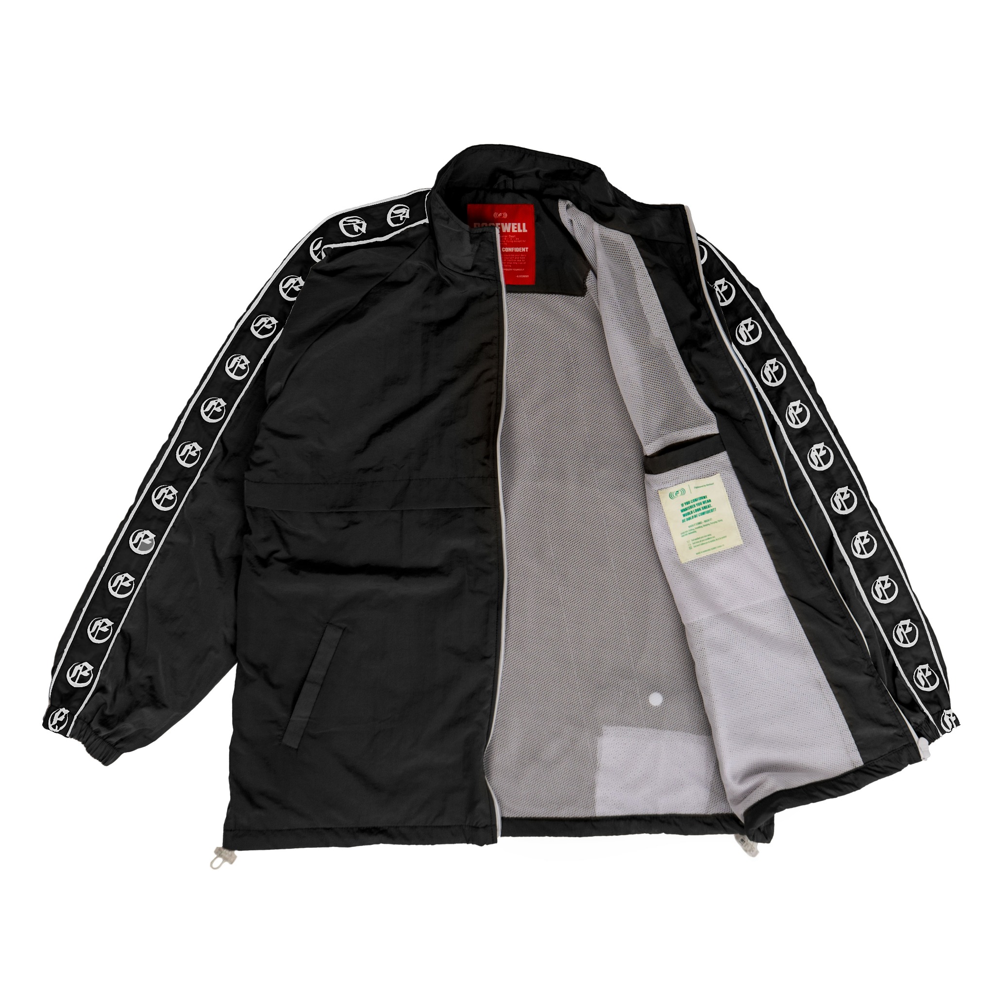 Roofwell - Trust Black | Tracktop Jacket | Tracksuit Jacket Full Zipper | Jacket Crinkle Unisex |