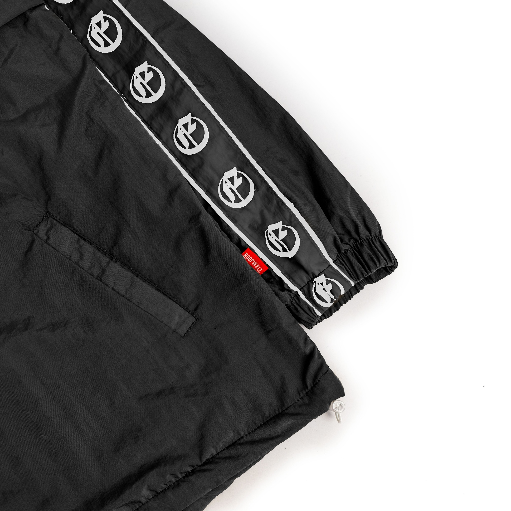 Roofwell - Trust Black | Tracktop Jacket | Tracksuit Jacket Full Zipper | Jacket Crinkle Unisex |