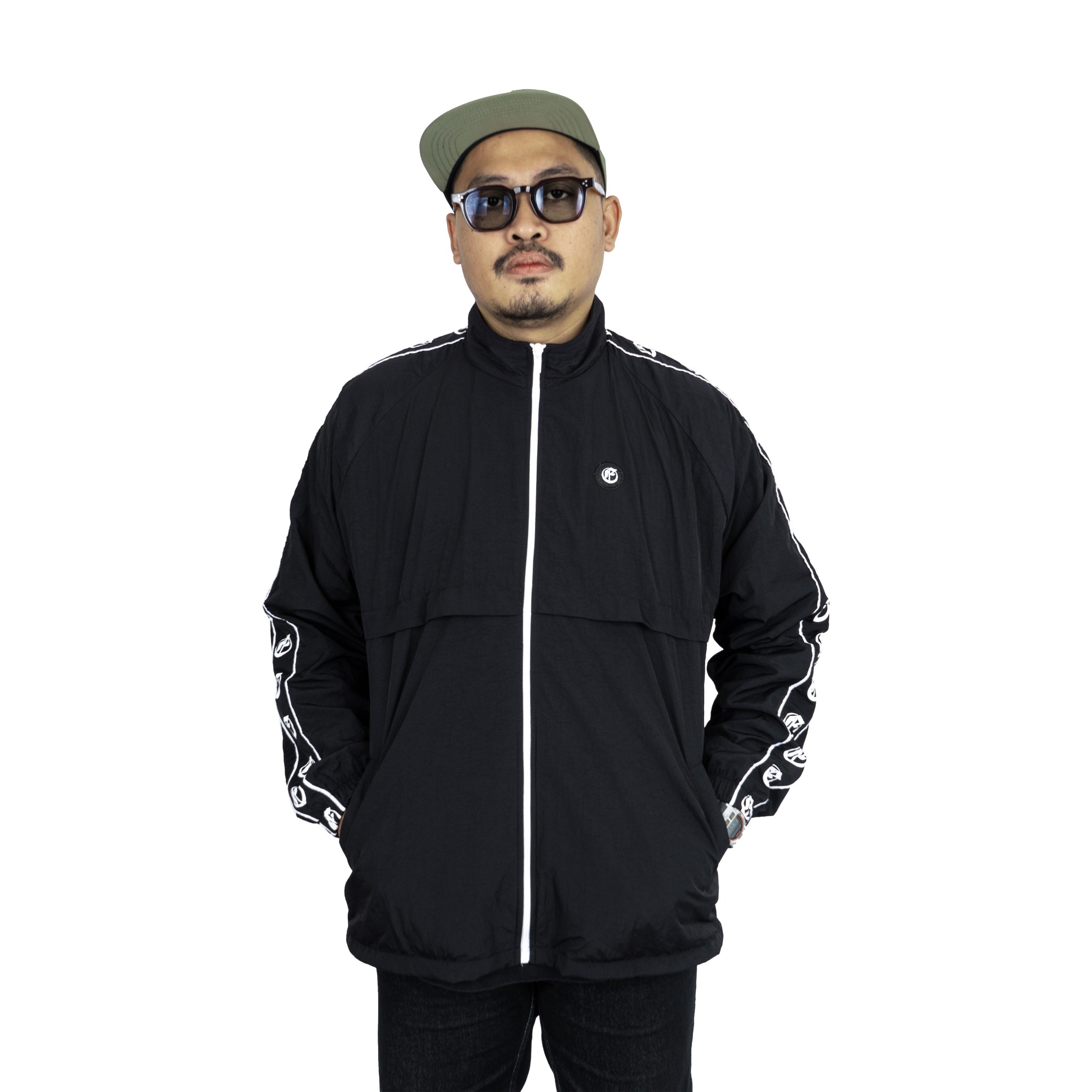 Roofwell - Trust Black | Tracktop Jacket | Tracksuit Jacket Full Zipper | Jacket Crinkle Unisex |