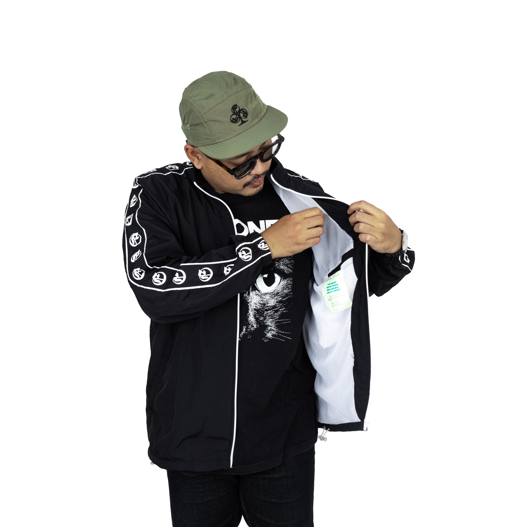 Roofwell - Trust Black | Tracktop Jacket | Tracksuit Jacket Full Zipper | Jacket Crinkle Unisex |