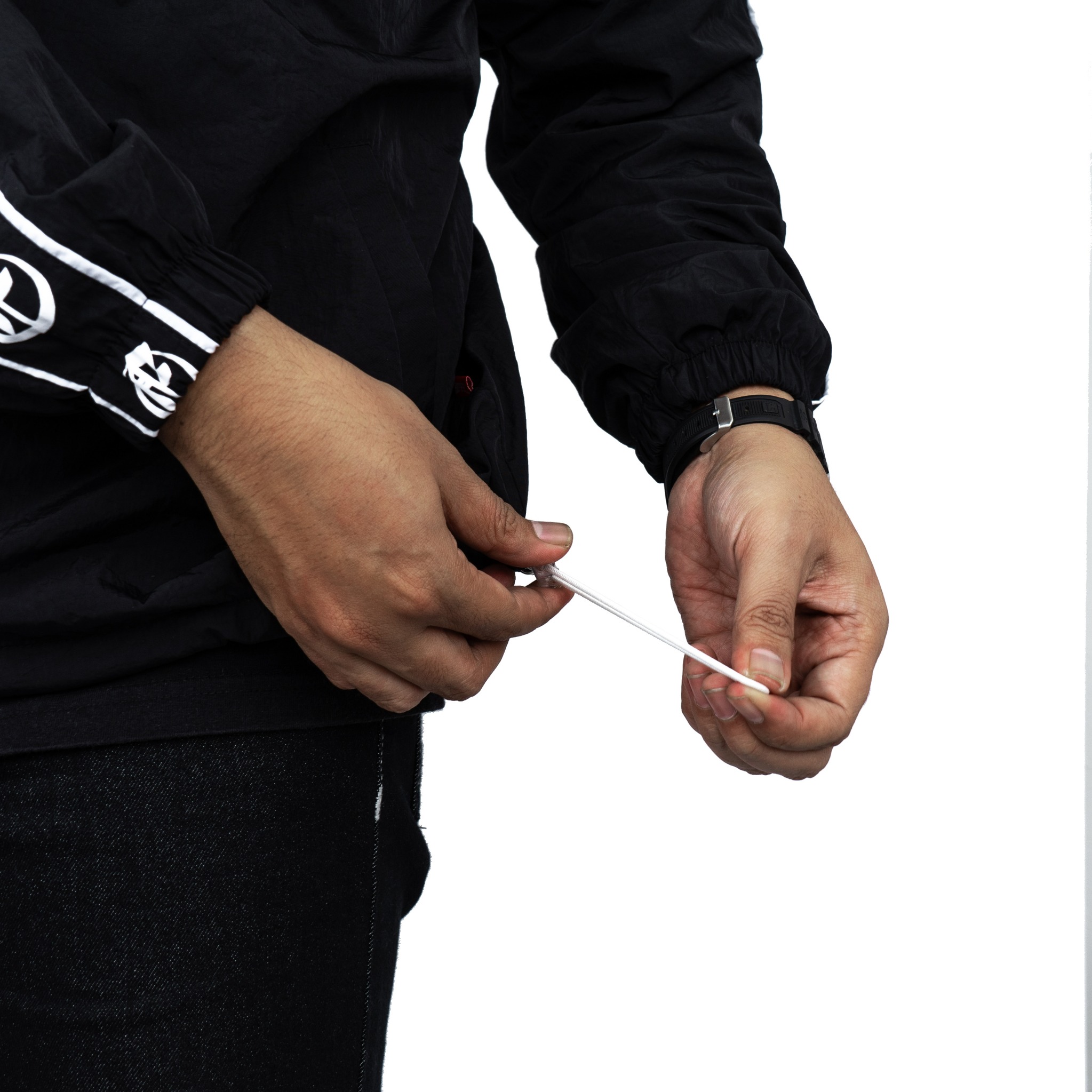 Roofwell - Trust Black | Tracktop Jacket | Tracksuit Jacket Full Zipper | Jacket Crinkle Unisex |