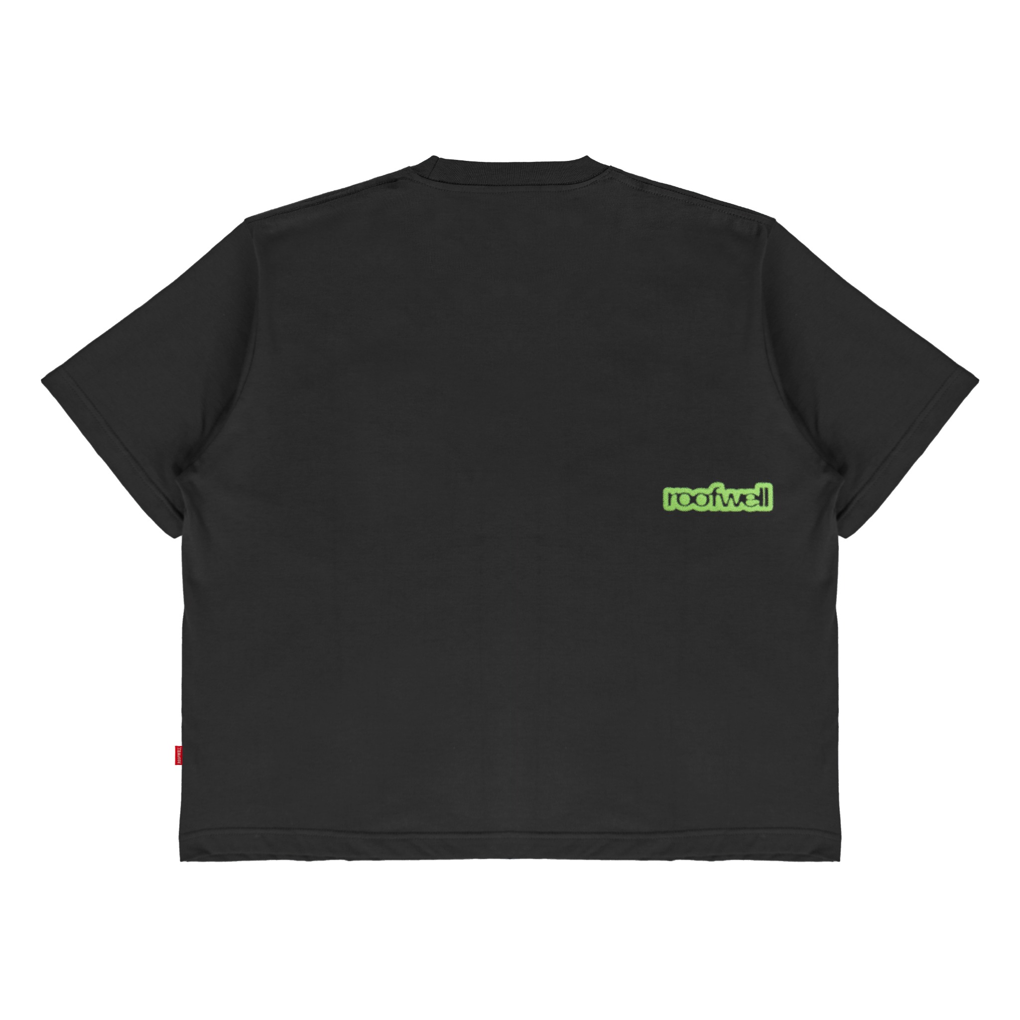 Roofwell - Repeat Black | Tshirt Boxy Fit | Tshirt Heavyweight 20s | Oversize Unisex |