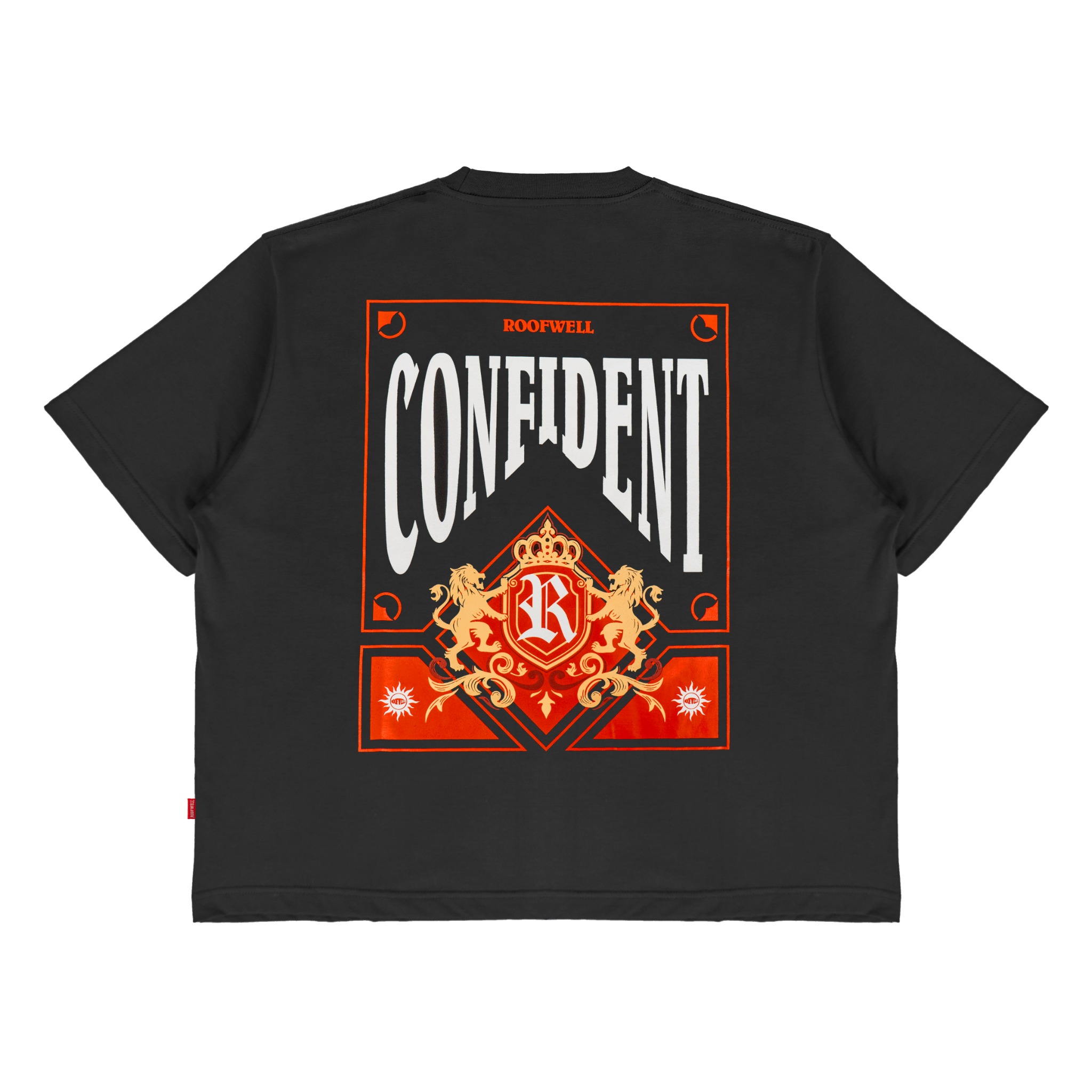 Roofwell - Royale Black | Tshirt Boxy Fit | Tshirt Heavyweight 20s | Oversize Unisex |