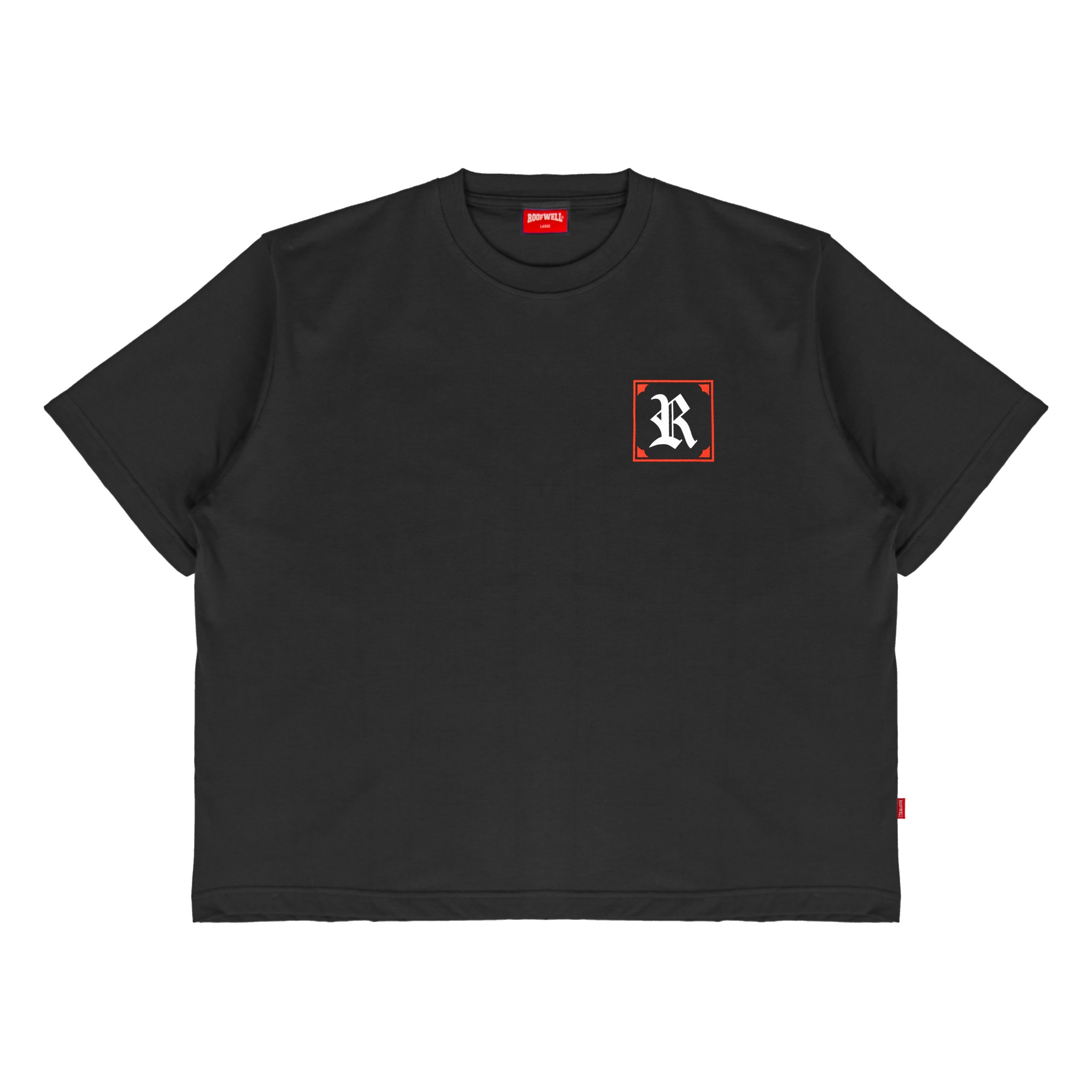 Roofwell - Royale Black | Tshirt Boxy Fit | Tshirt Heavyweight 20s | Oversize Unisex |