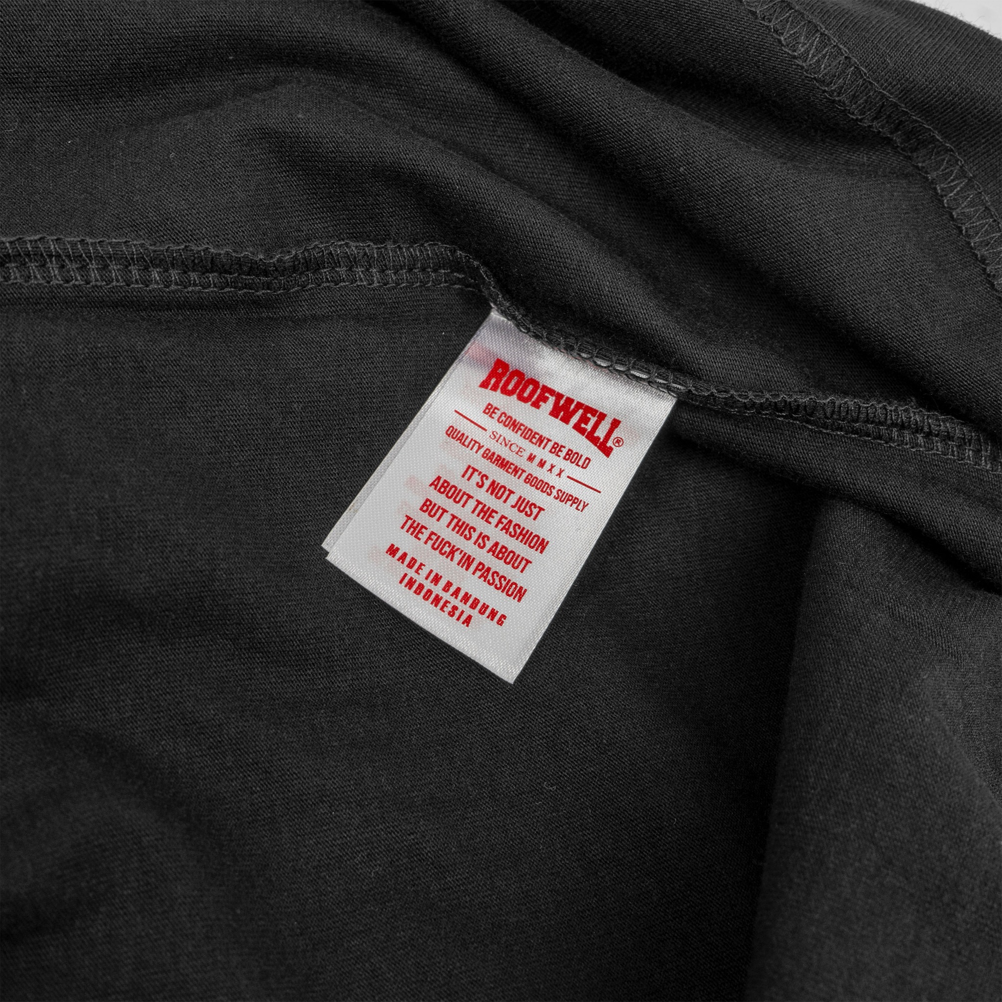 Roofwell - Royale Black | Tshirt Boxy Fit | Tshirt Heavyweight 20s | Oversize Unisex |