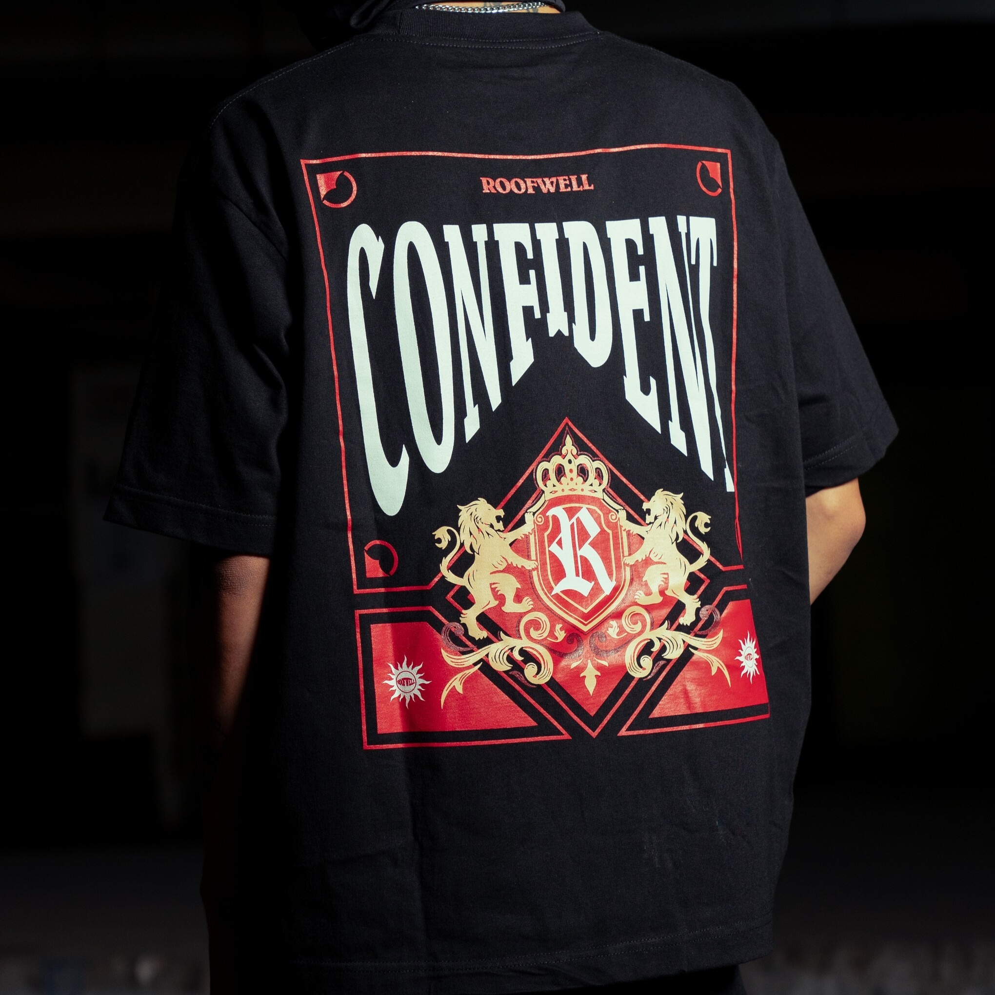 Roofwell - Royale Black | Tshirt Boxy Fit | Tshirt Heavyweight 20s | Oversize Unisex |