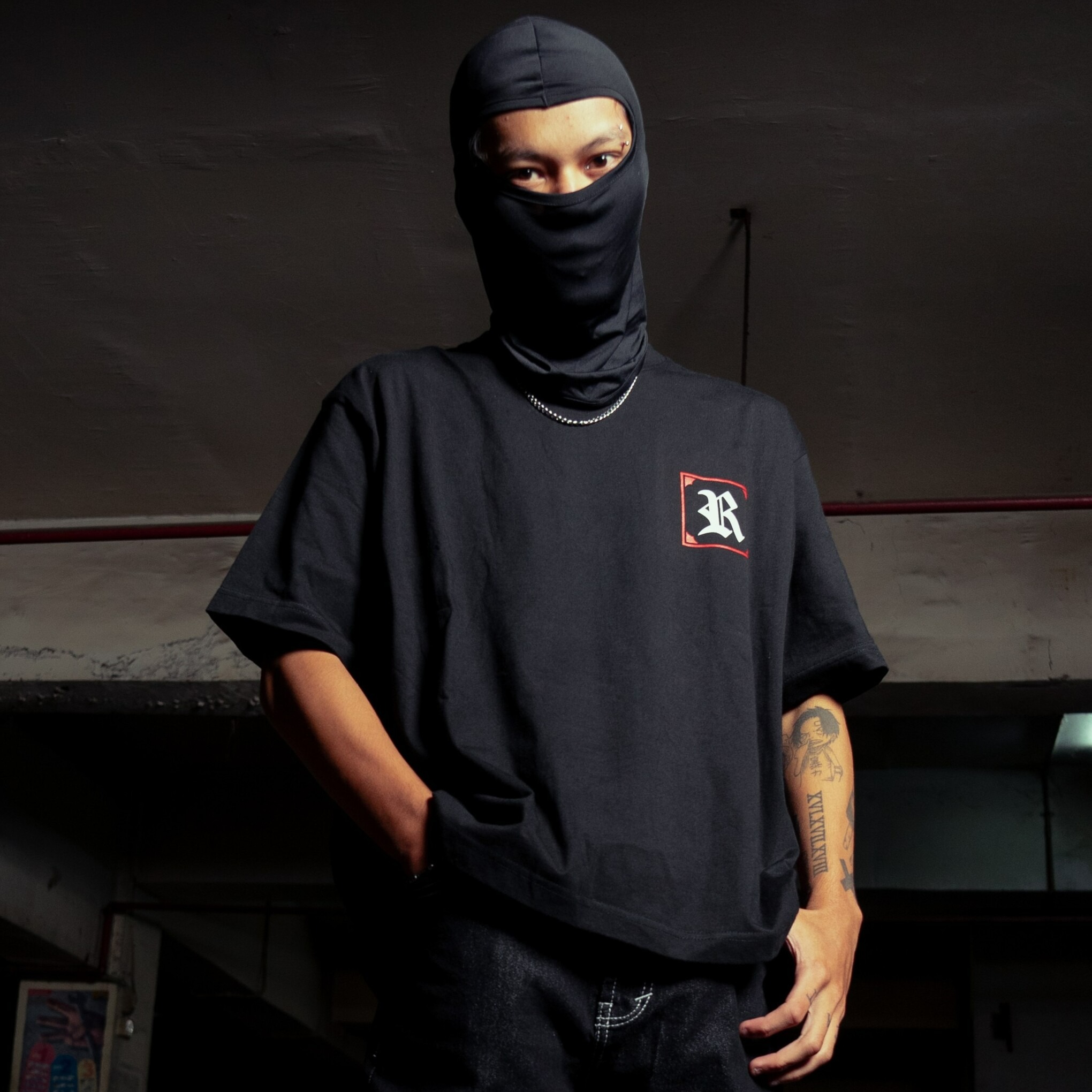 Roofwell - Royale Black | Tshirt Boxy Fit | Tshirt Heavyweight 20s | Oversize Unisex |
