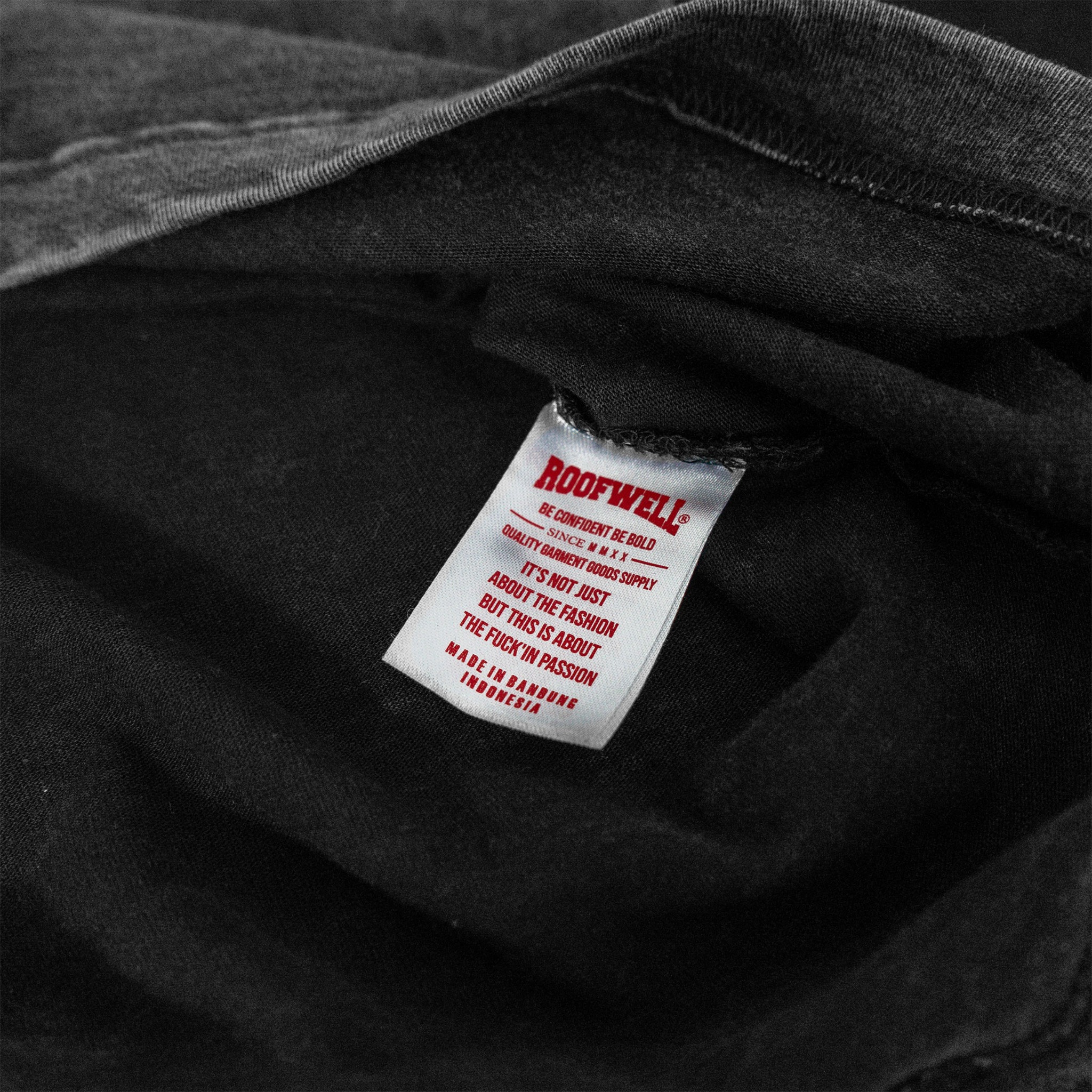 Roofwell - Crimson Black Washed | Double Layer | Tshirt Longsleeve 20s | Oversize Unisex |