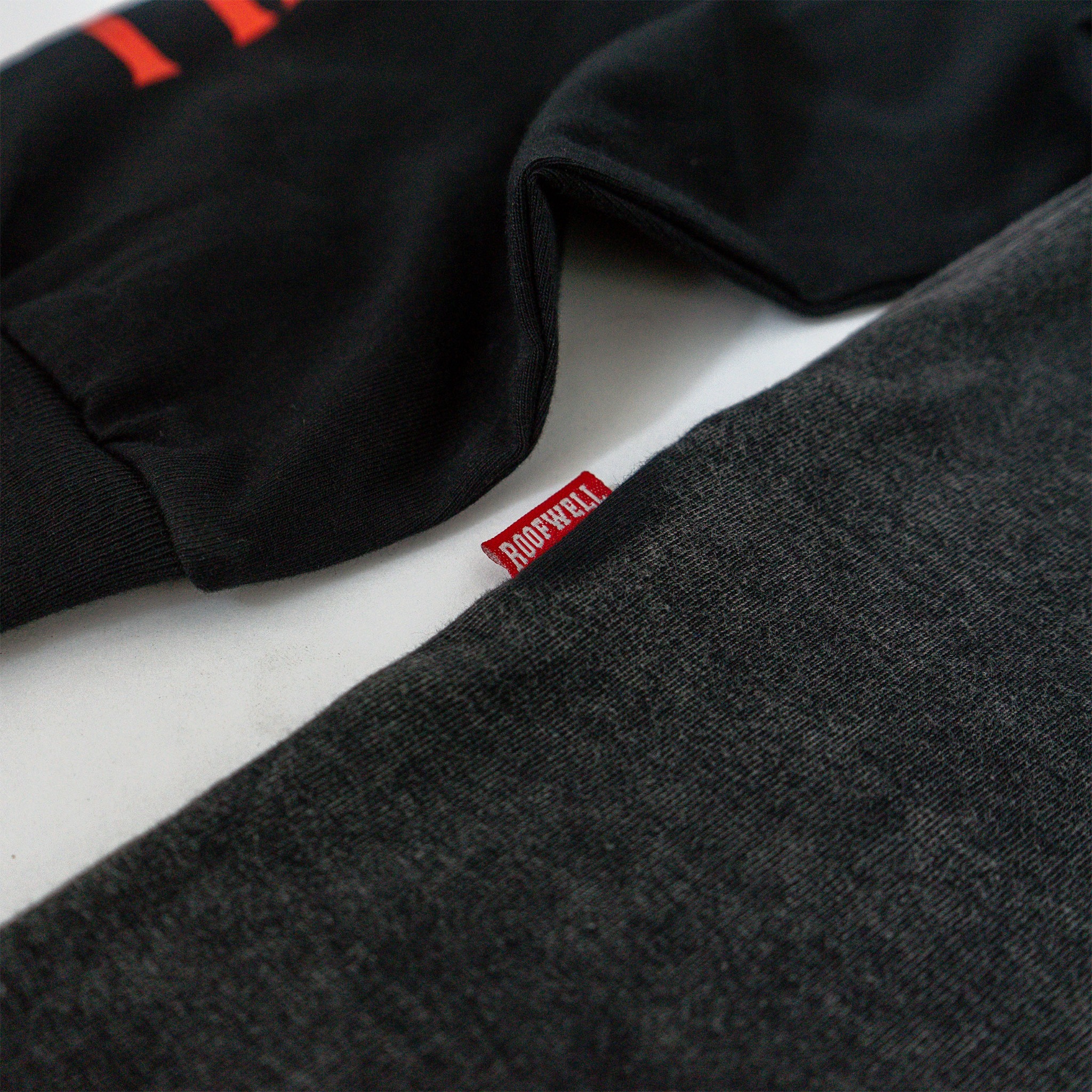 Roofwell - Crimson Black Washed | Double Layer | Tshirt Longsleeve 20s | Oversize Unisex |