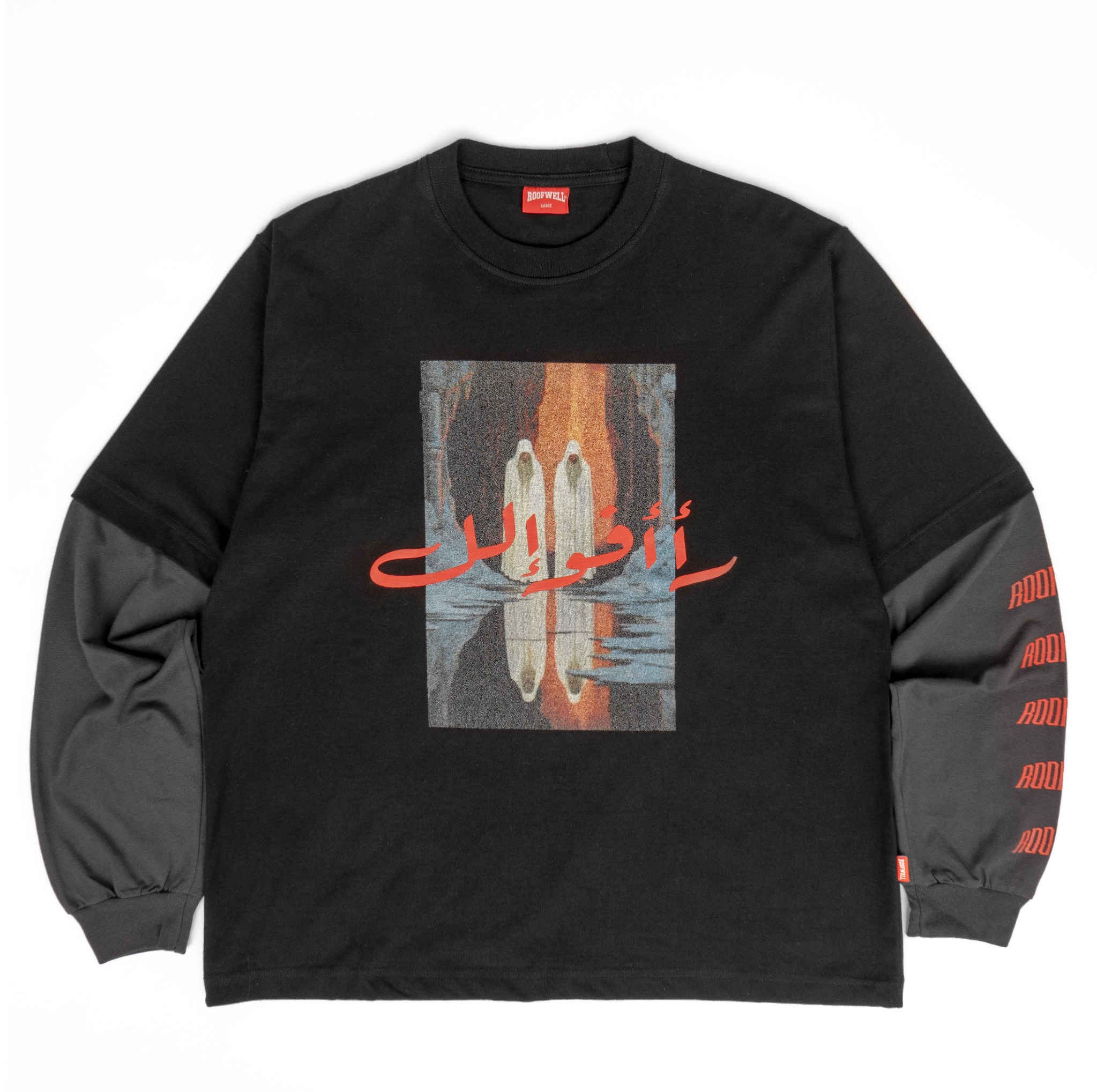 Roofwell - Dweller Black | Double Layer | Tshirt Longsleeve 20s | Oversize Unisex |