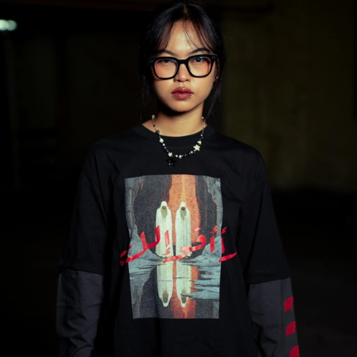 Image of Roofwell - Dweller Black | Double Layer | Tshirt  Longsleeve 20s | Oversize Unisex |