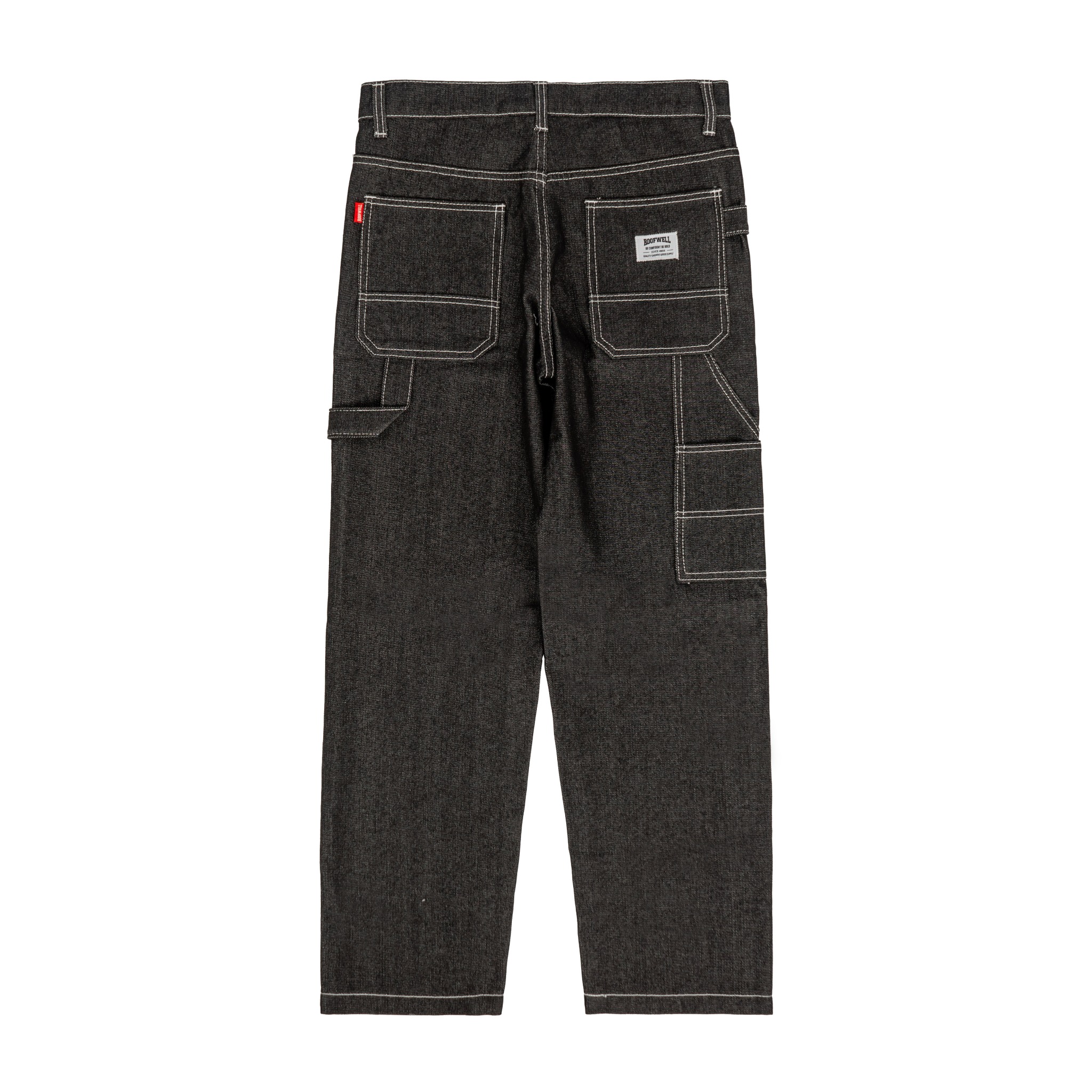 Roofwell - Plug Black Raw | Carpenter Pants | Celana Carpenter Panjang | Celana Denim Panjang | Jeans Pants | Celana Carpenter Unisex |