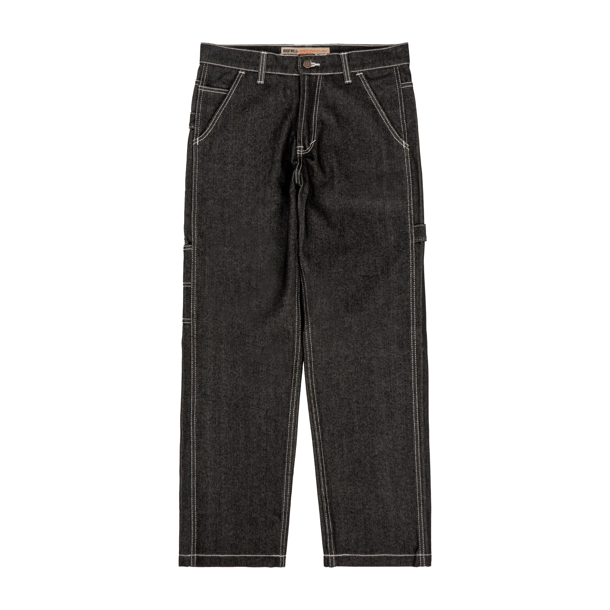Roofwell - Plug Black Raw | Carpenter Pants | Celana Carpenter Panjang | Celana Denim Panjang | Jeans Pants | Celana Carpenter Unisex |
