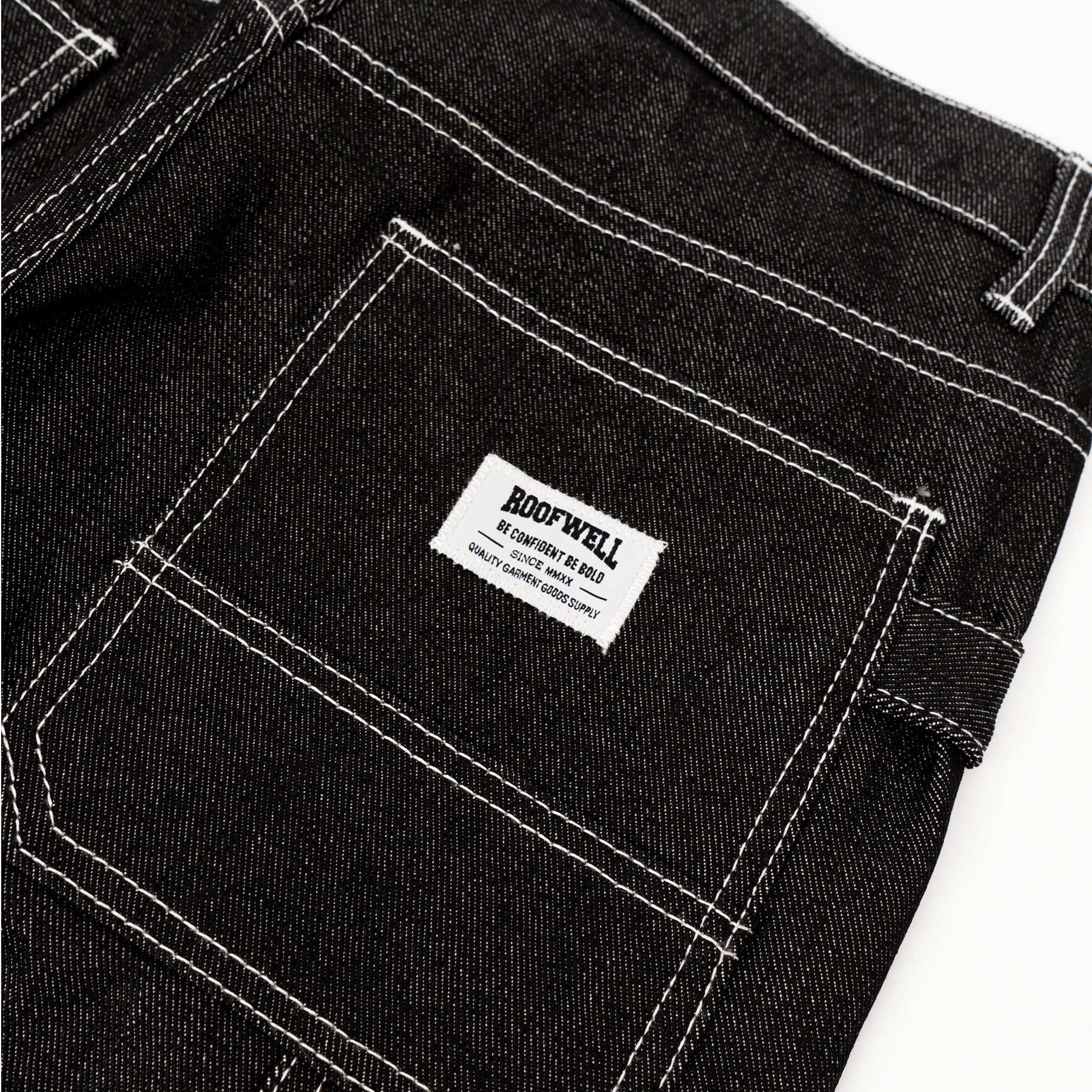 Roofwell - Plug Black Raw | Carpenter Pants | Celana Carpenter Panjang | Celana Denim Panjang | Jeans Pants | Celana Carpenter Unisex |