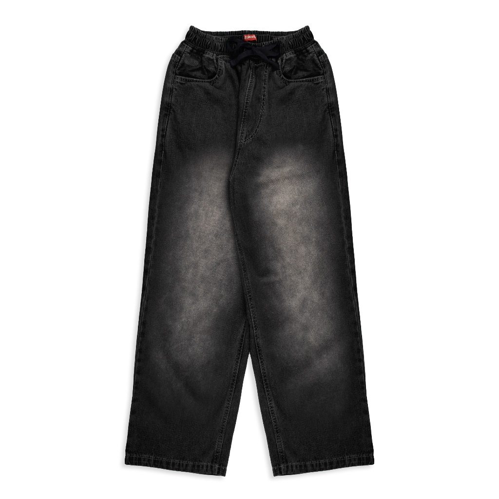 Roofwell - Bug Black Scrub | Baggy Pants | Celana Baggy Panjang | Celana Denim Panjang | Jeans Pants | Celana Baggy Unisex |