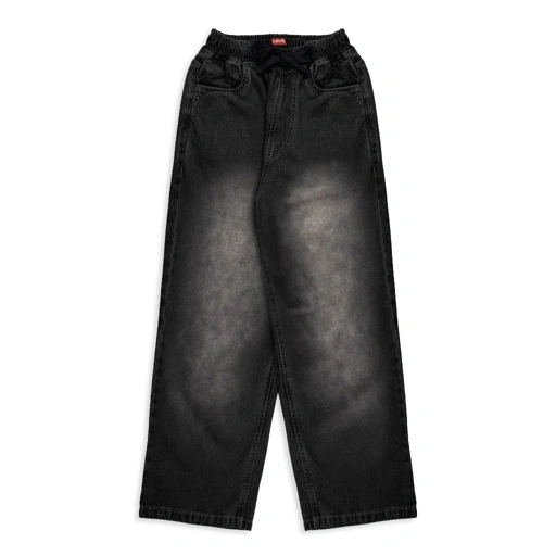 Image of Roofwell - Bug Black Scrub | Baggy Pants | Celana Baggy Panjang | Celana Denim Panjang | Jeans Pants | Celana Baggy Unisex |