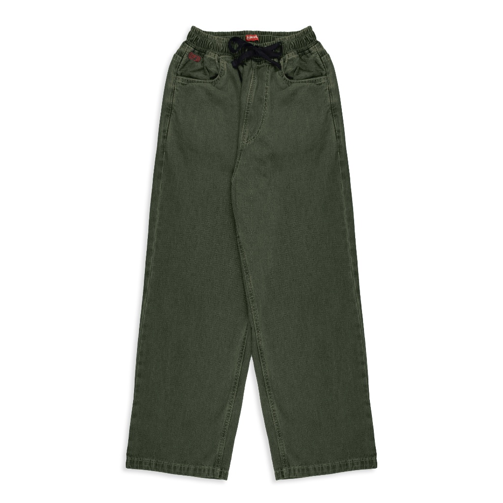 Roofwell - Bug Olive Green | Baggy Pants | Celana Baggy Panjang | Celana Denim Panjang | Jeans Pants | Celana Baggy Unisex |