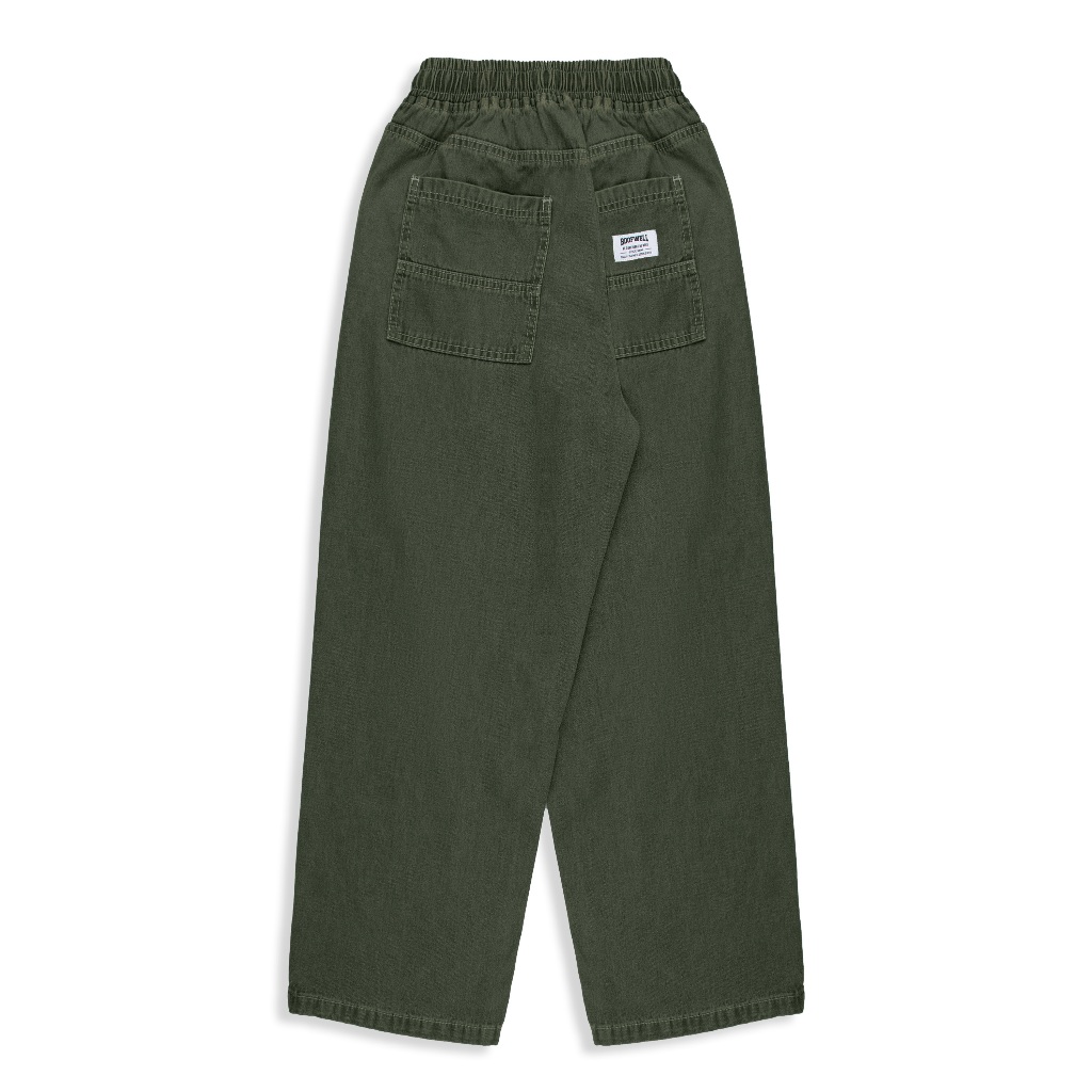 Roofwell - Bug Olive Green | Baggy Pants | Celana Baggy Panjang | Celana Denim Panjang | Jeans Pants | Celana Baggy Unisex |