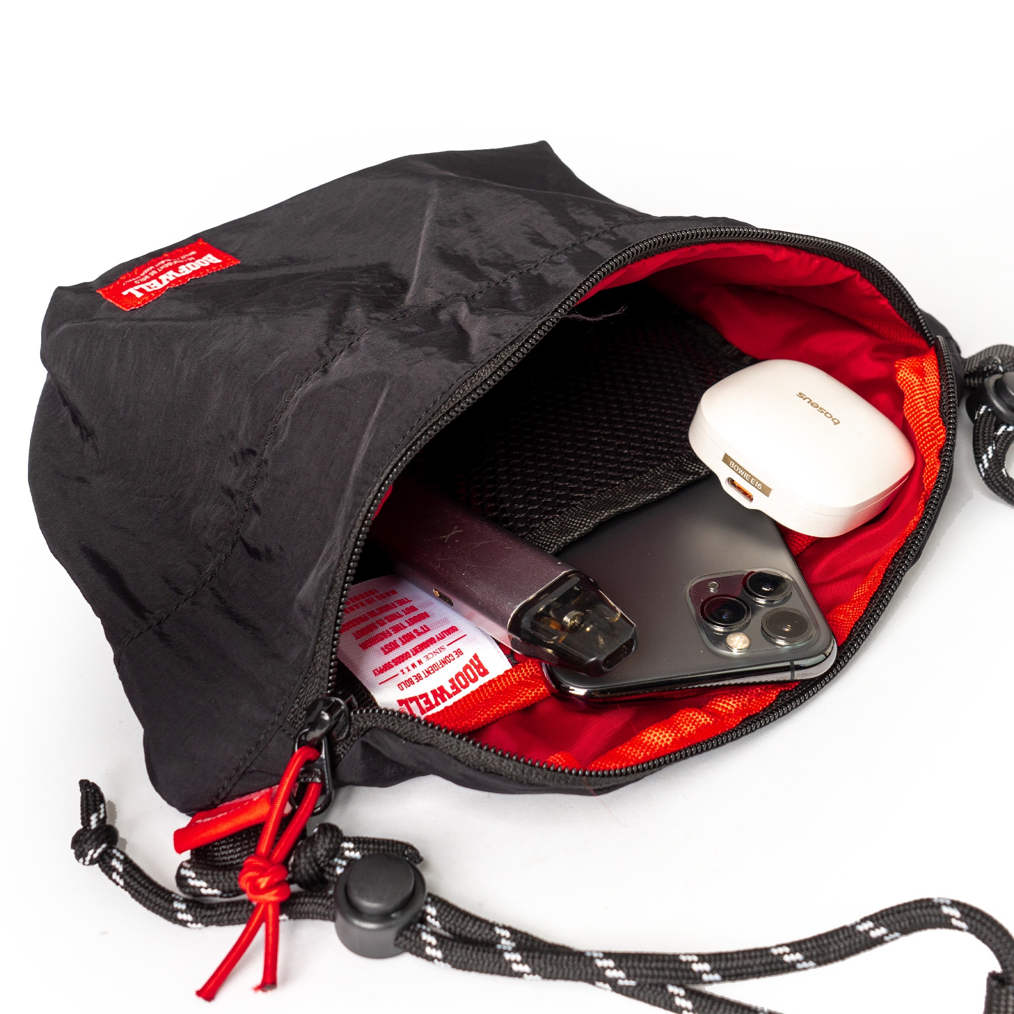 Roofwell - Russo Black | Sling Bag | Tas Selempang | Tas Crinckle Unisex |