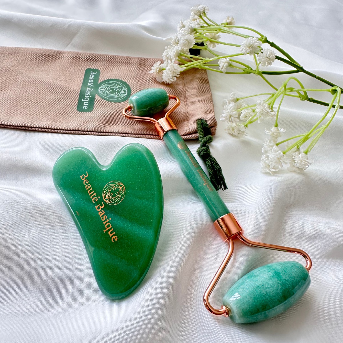 Guasha and Roller Set Jade
