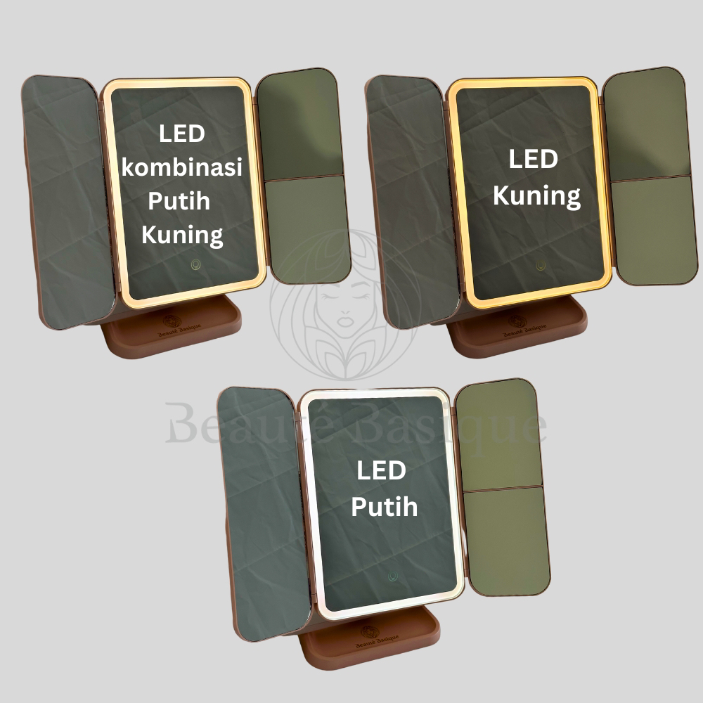 Rechargeable 3 Way LED Mirror
