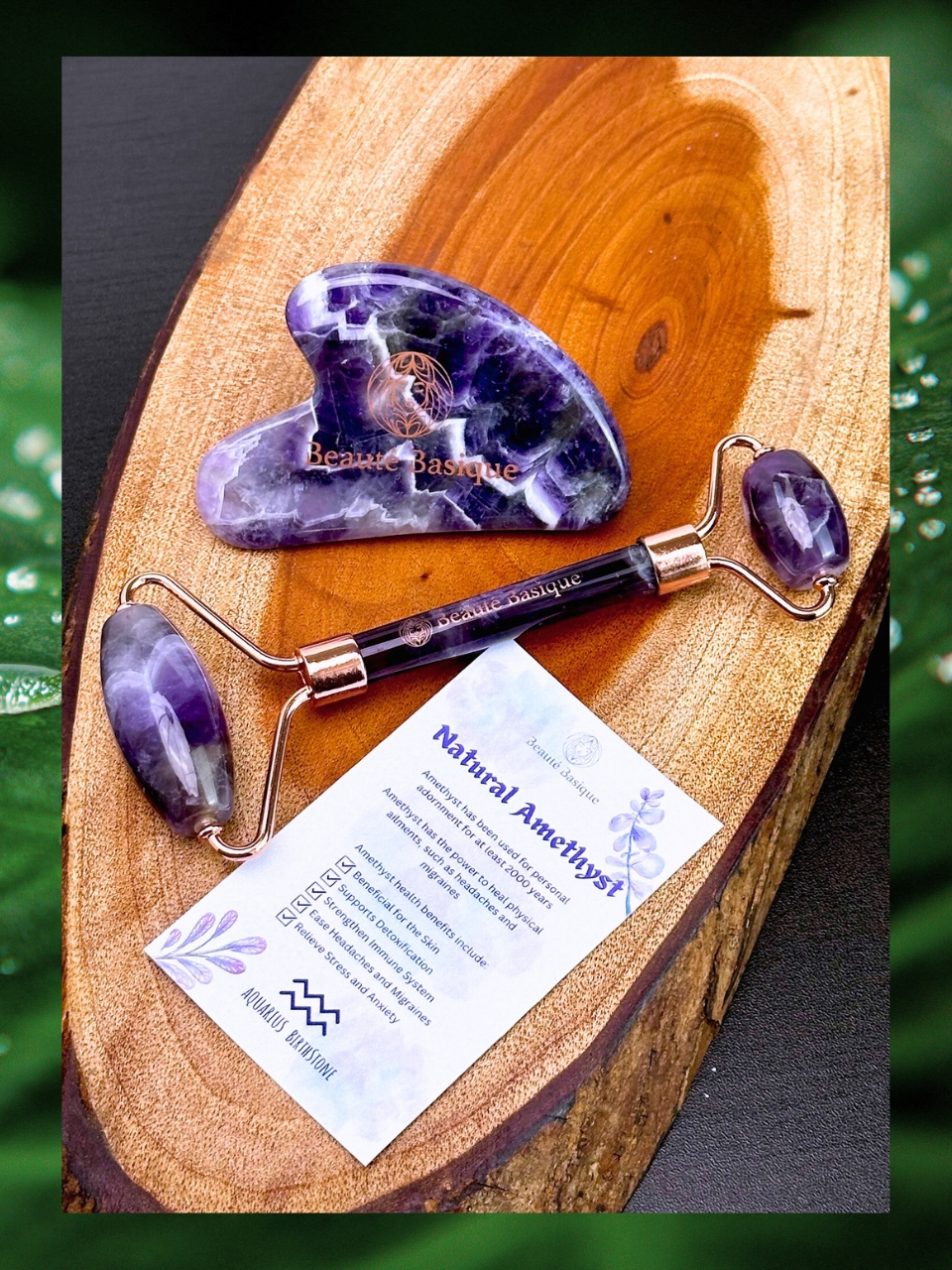 Guasha and Roller Set Amethyst