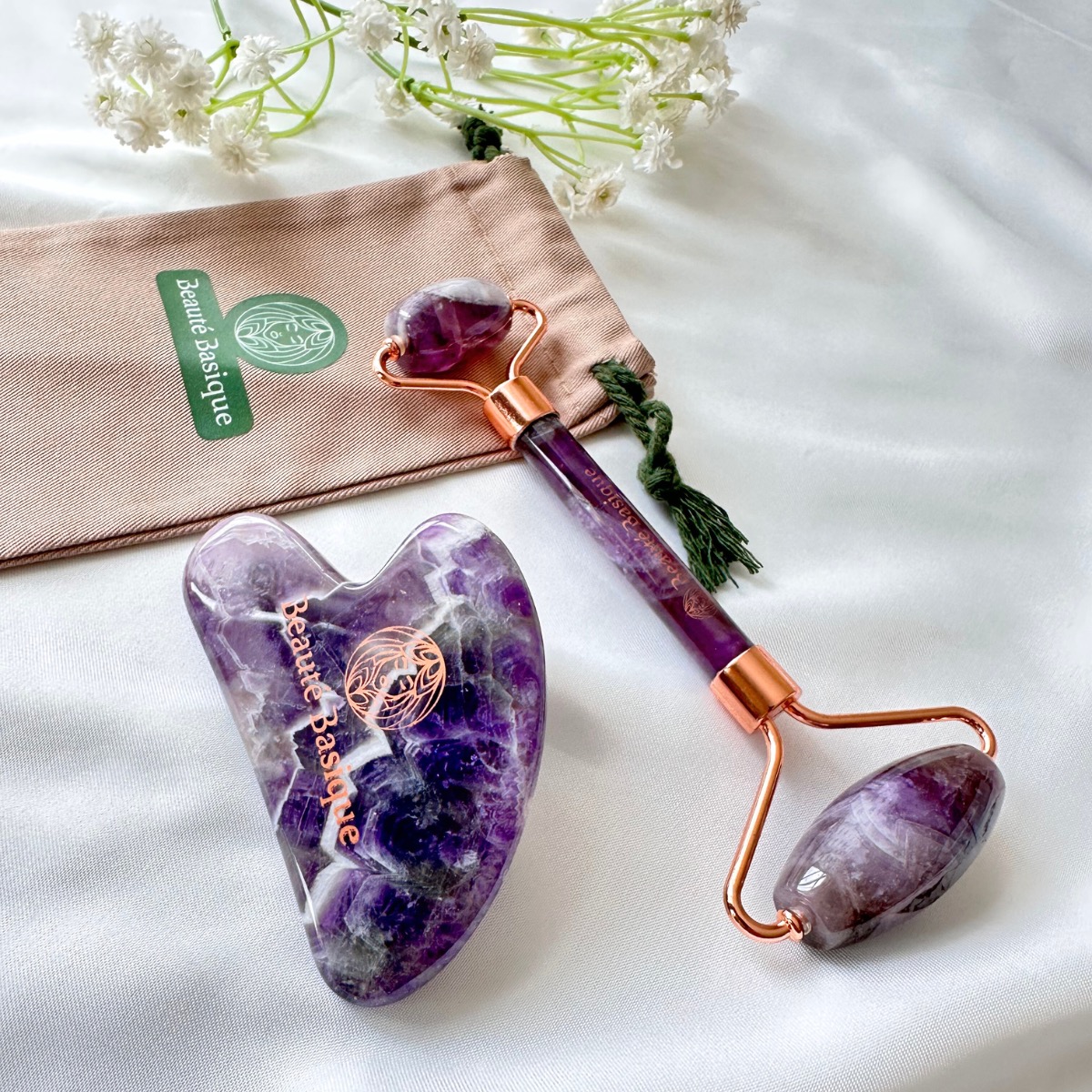 Guasha and Roller Set Amethyst
