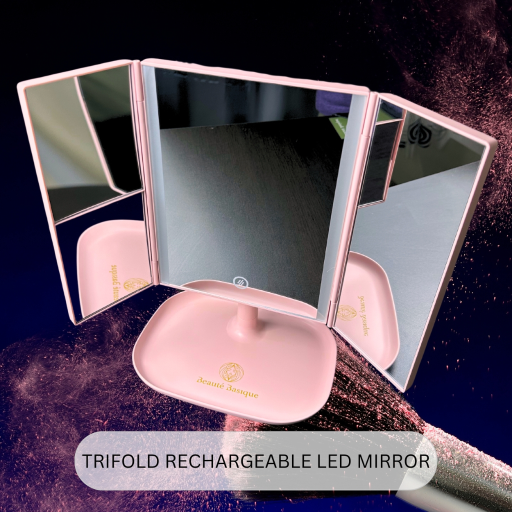 Rechargeable Trifold LED Mirror