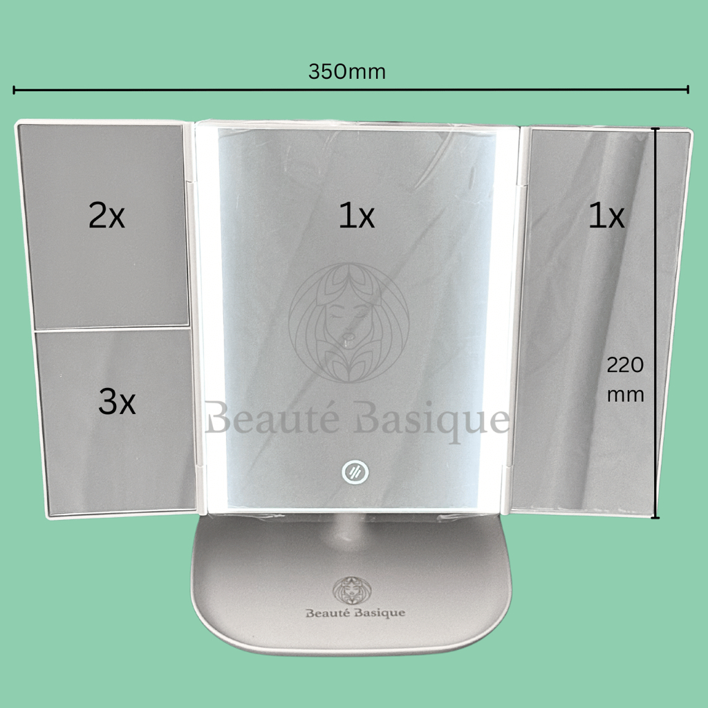 Rechargeable Trifold LED Mirror