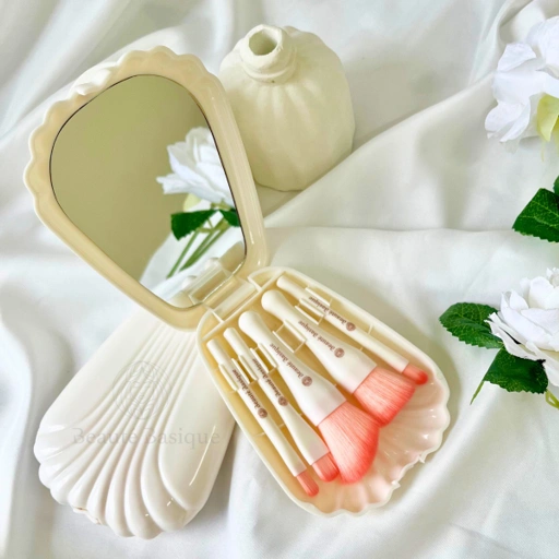 Image of Shells Brush Set with mirror case