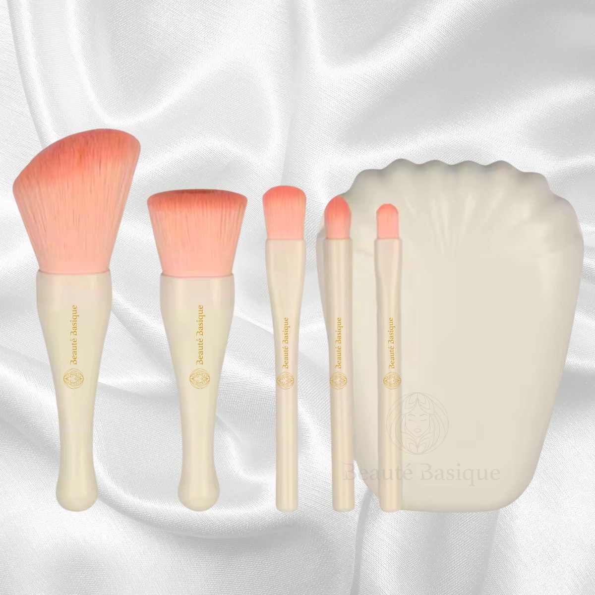 Shells Brush Set with mirror case