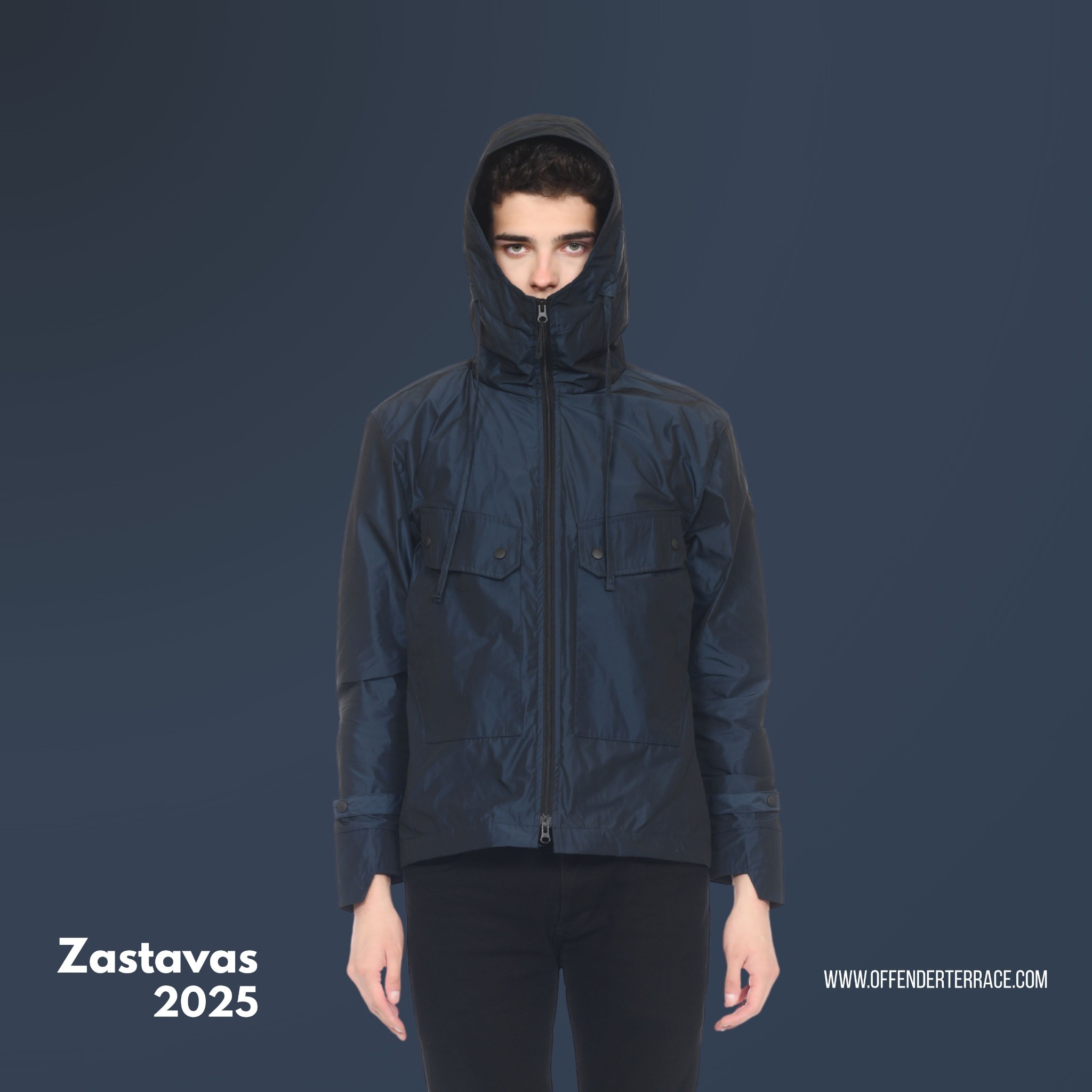 OFFENDERTERRACE SS25 - Zastavas Jacket Navy Nylon