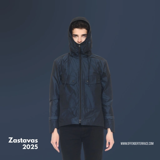 Image of OFFENDERTERRACE SS25 - Zastavas Jacket Navy Nylon