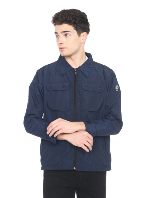 Image of OFFENDERTERRACE SS0224 "Sturm" Overshirt Navy Nylon