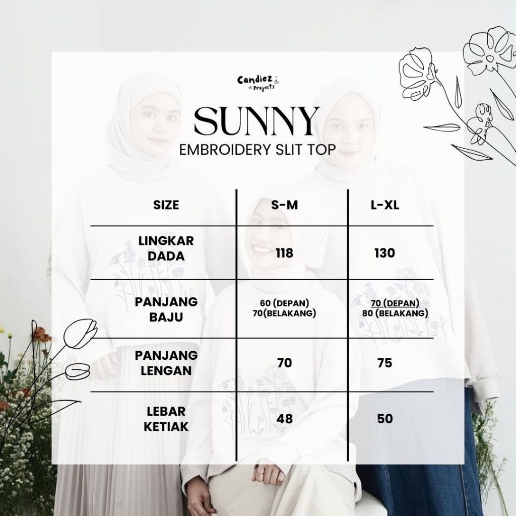 SUNNY Embroidery Slit Top