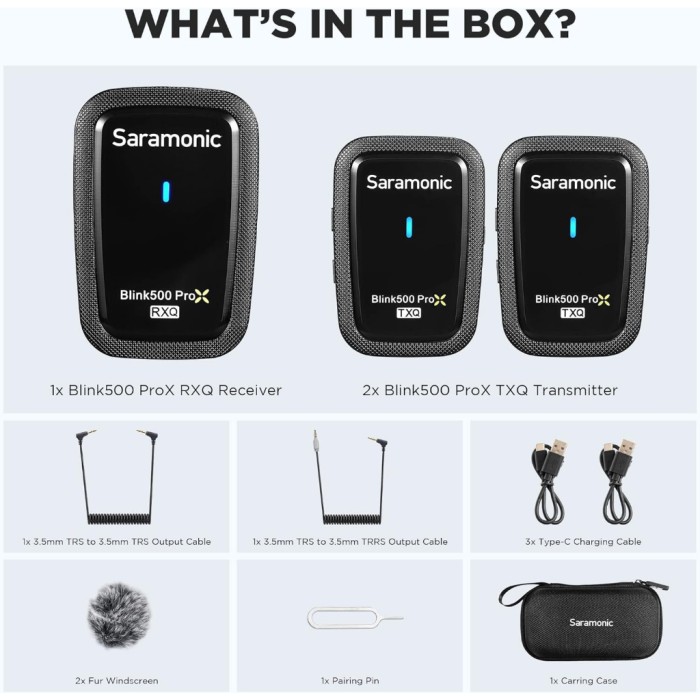 Saramonic Blink 500 PROX Q20 Dual-Channel Microphone Garansi Resmi